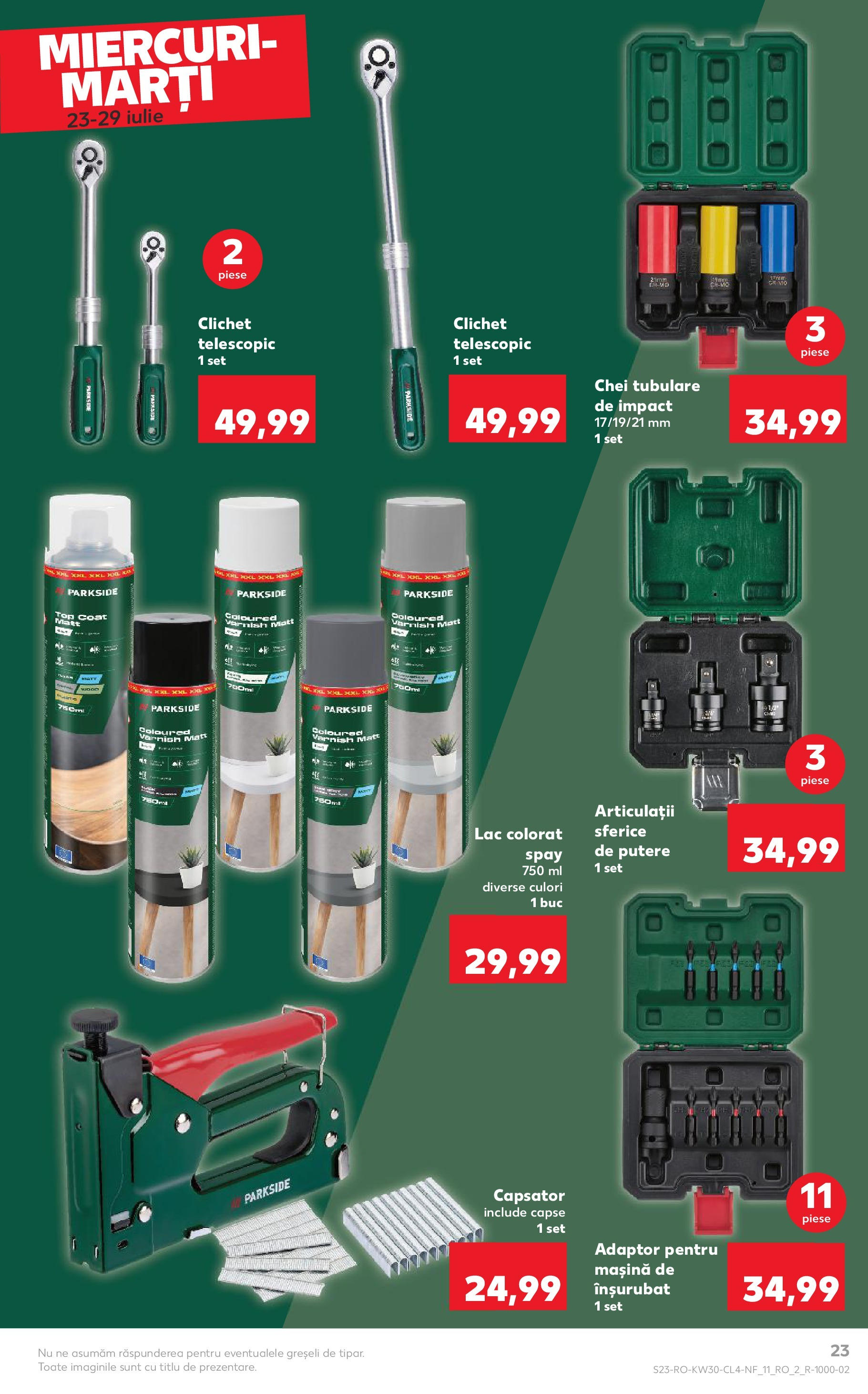 Catalog Kaufland - Pitești 23.07.2025 - Revista si Oferta | Pagină: 23 | Produse: Top coat, Adaptor, Top, Peluş Köpek Yatağı