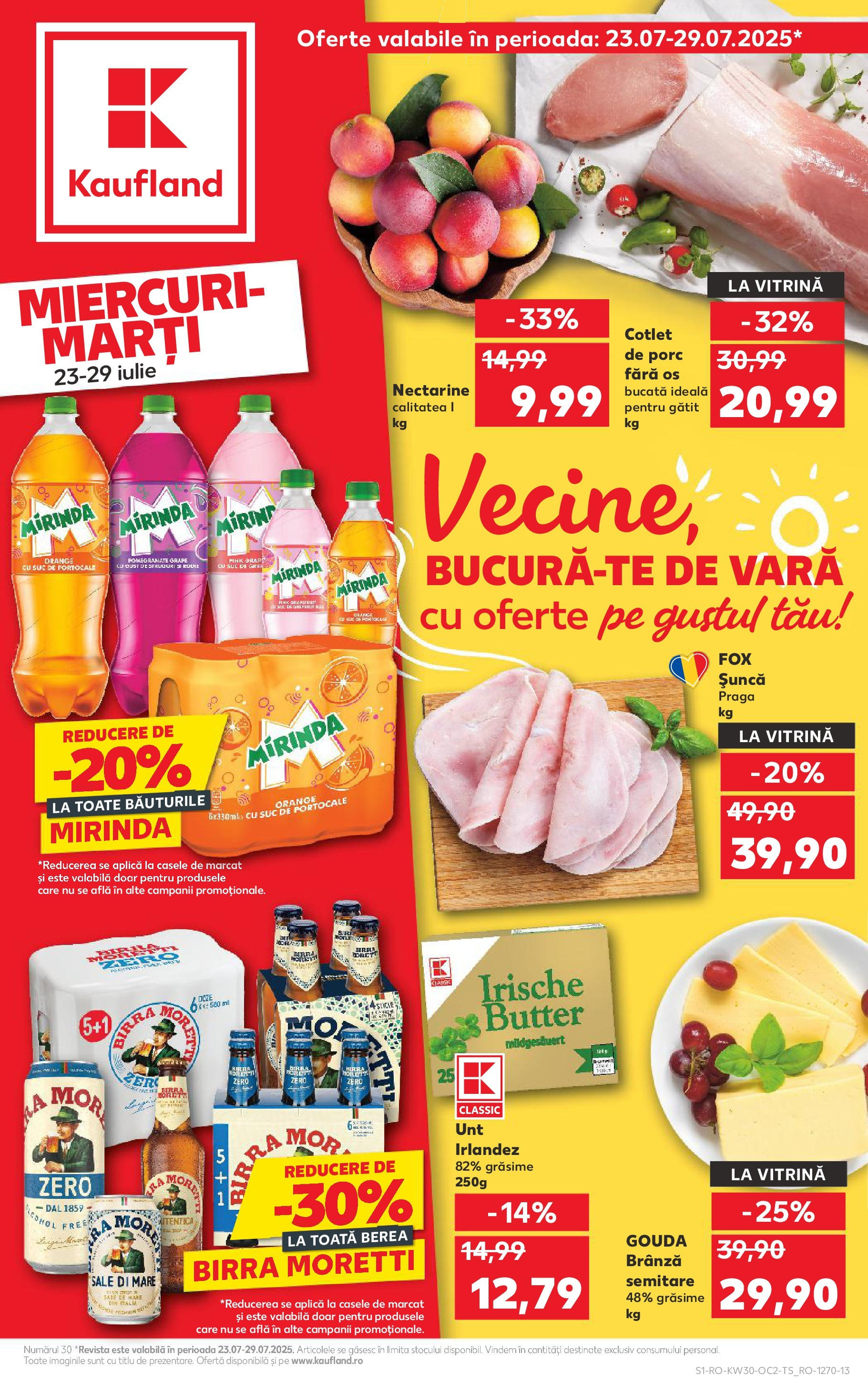 Catalog Kaufland - Deva 23.07.2025 - Revista si Oferta | Pagină: 1 | Produse: Lait de coco, Vitrină, Unt, Șuncă