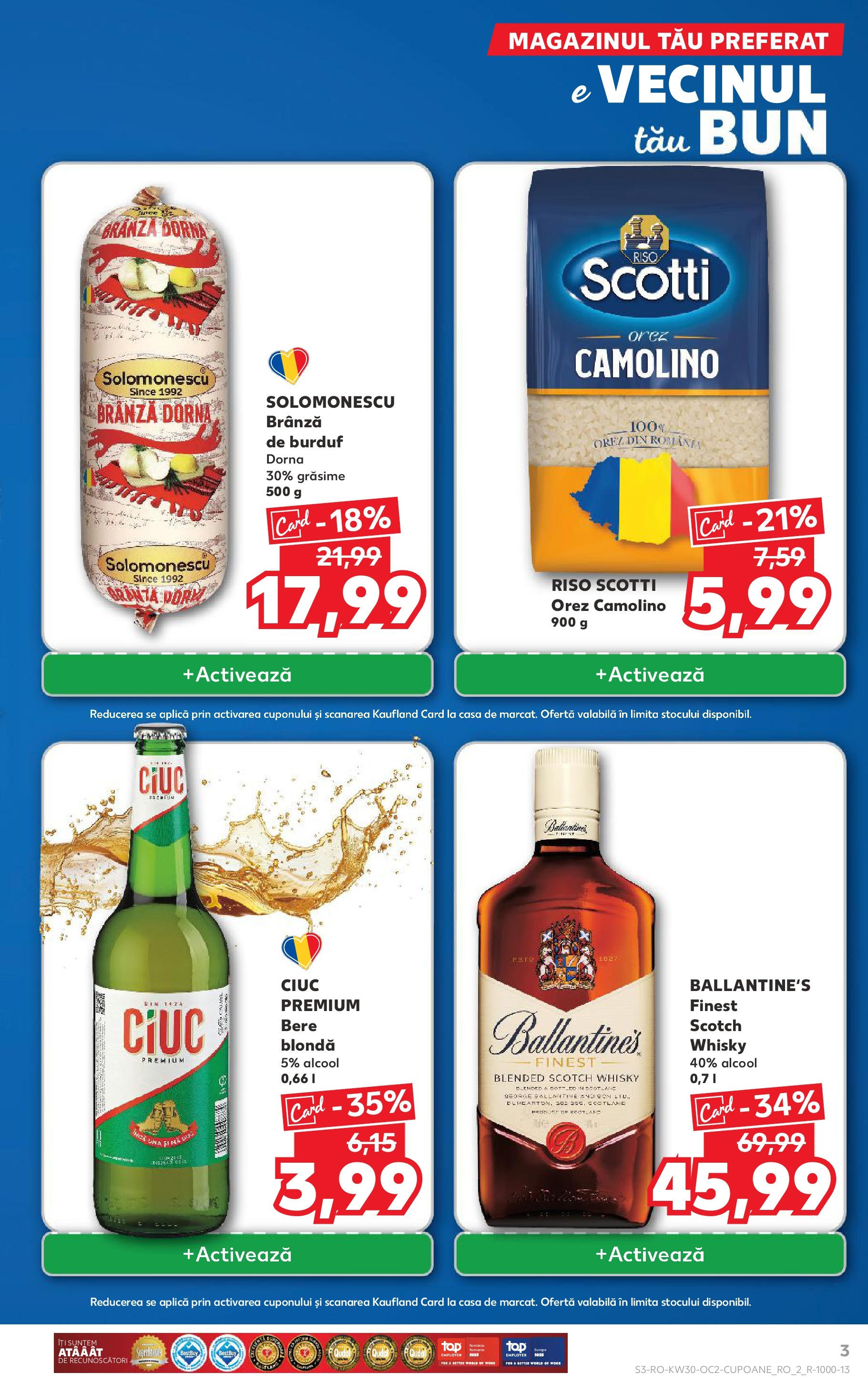 Catalog Kaufland - Galați 22.07.2025 - Revista si Oferta | Pagină: 3 | Produse: Duș, Brânză, Bere, Orez