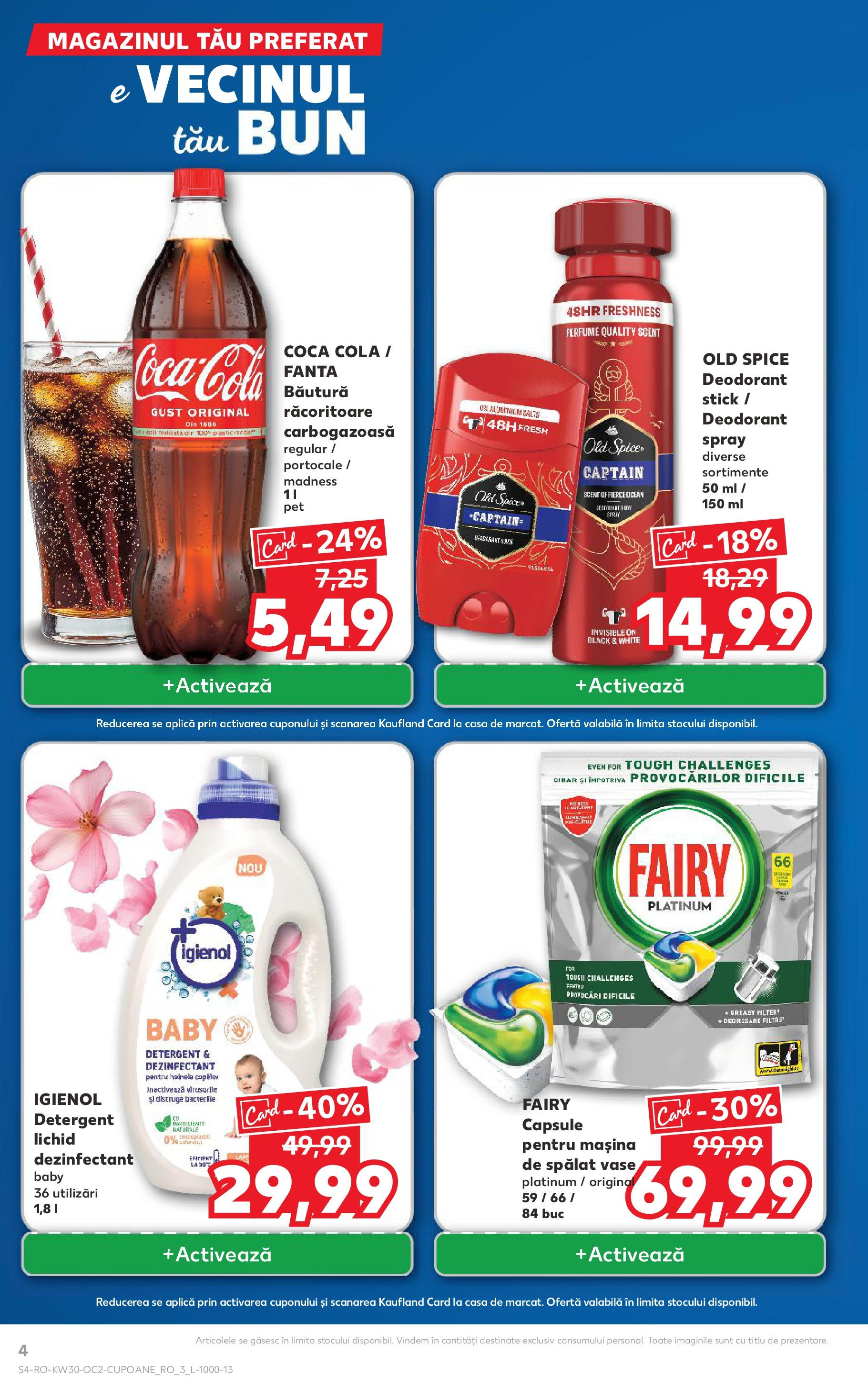Catalog Kaufland - Galați 22.07.2025 - Revista si Oferta | Pagină: 4 | Produse: Kısırlaştırılmış Kedi Maması, Mașină De Spălat, Mașină De Spălat Vase, Deodorant