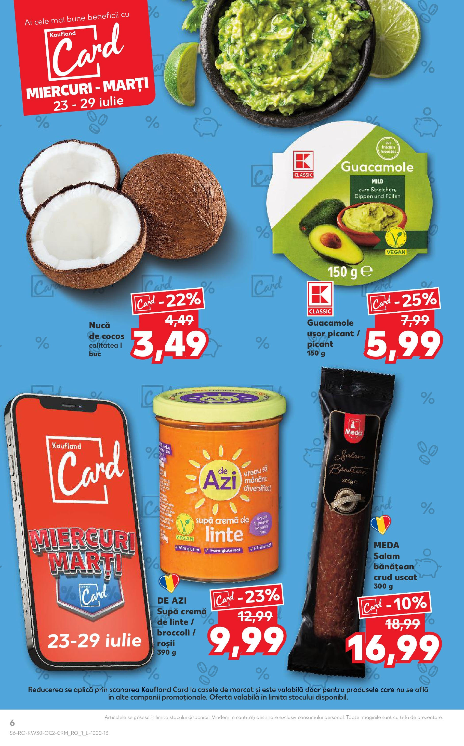 Catalog Kaufland - Galați 22.07.2025 - Revista si Oferta | Pagină: 6 | Produse: Cremă, Salam, Roșii