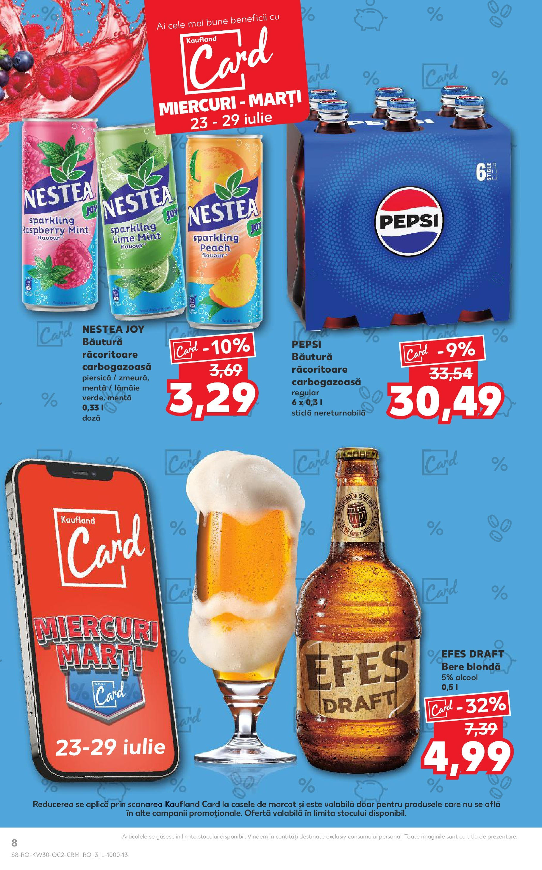 Catalog Kaufland - Galați 22.07.2025 - Revista si Oferta | Pagină: 8 | Produse: Piersică, Lime, Bere, Lămâie