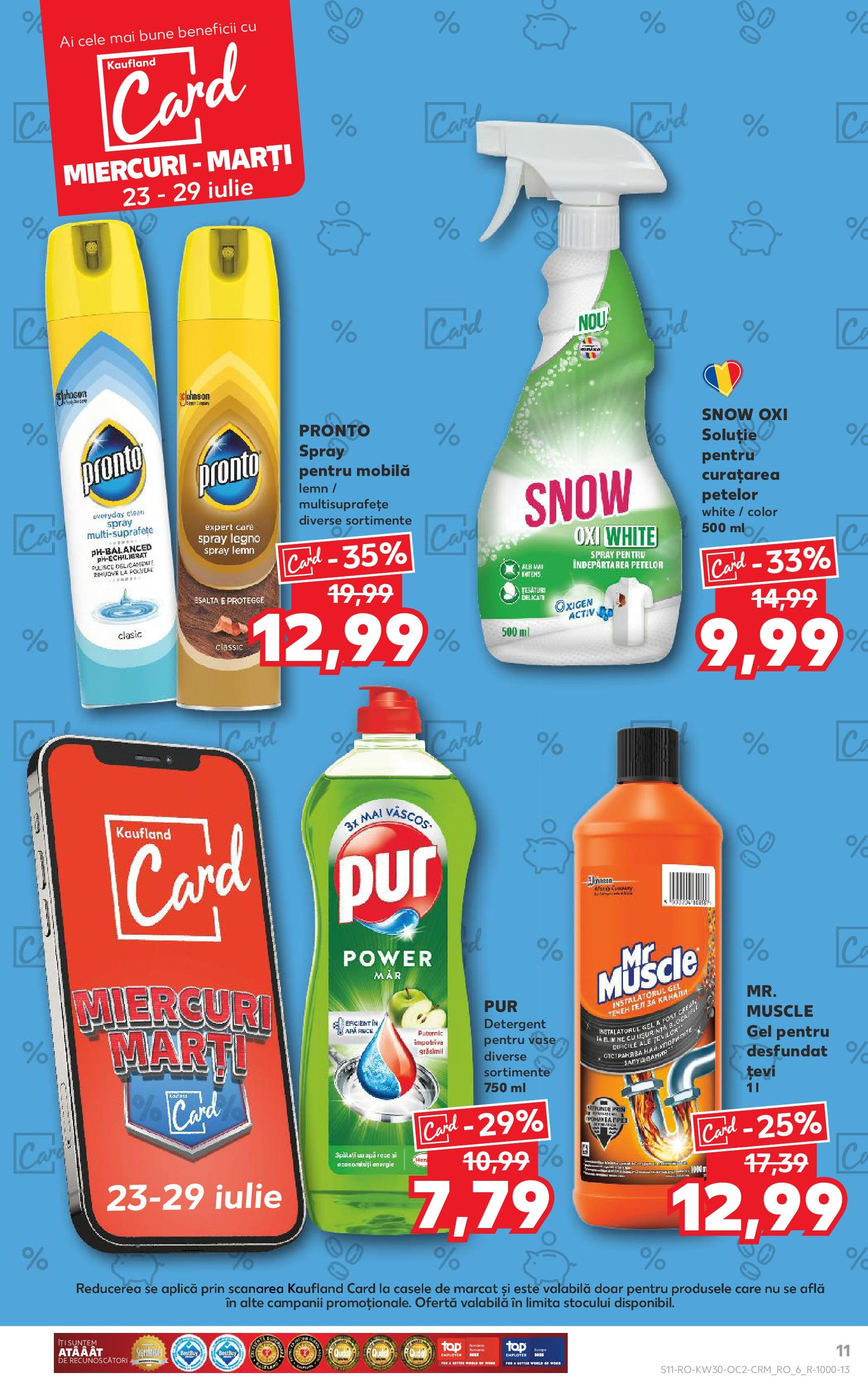 Catalog Kaufland - Galați 22.07.2025 - Revista si Oferta | Pagină: 11 | Produse: Pomelo, Detergent, Îndepărtarea petelor, Apă