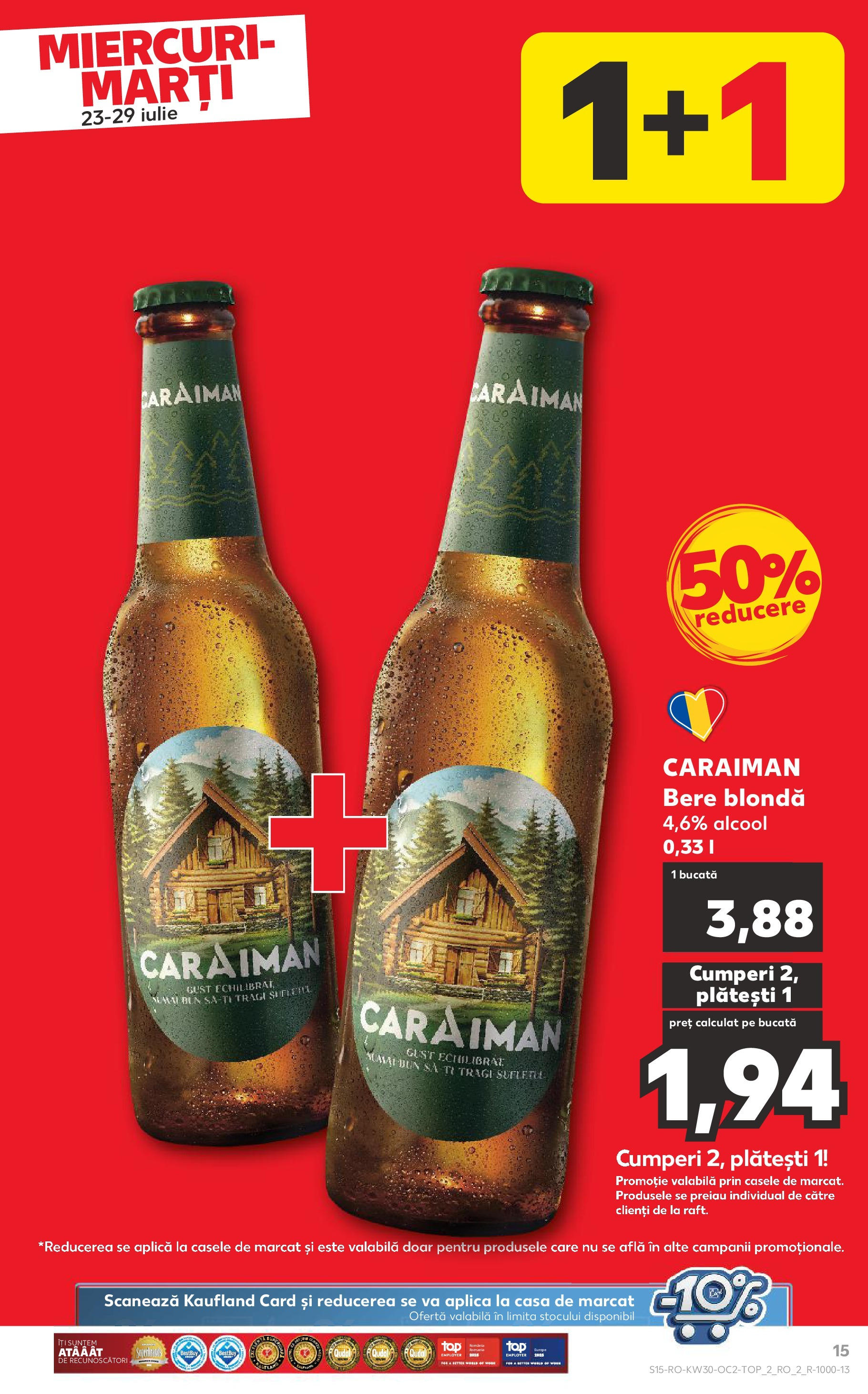 Catalog Kaufland - Galați 22.07.2025 - Revista si Oferta | Pagină: 15 | Produse: Bere