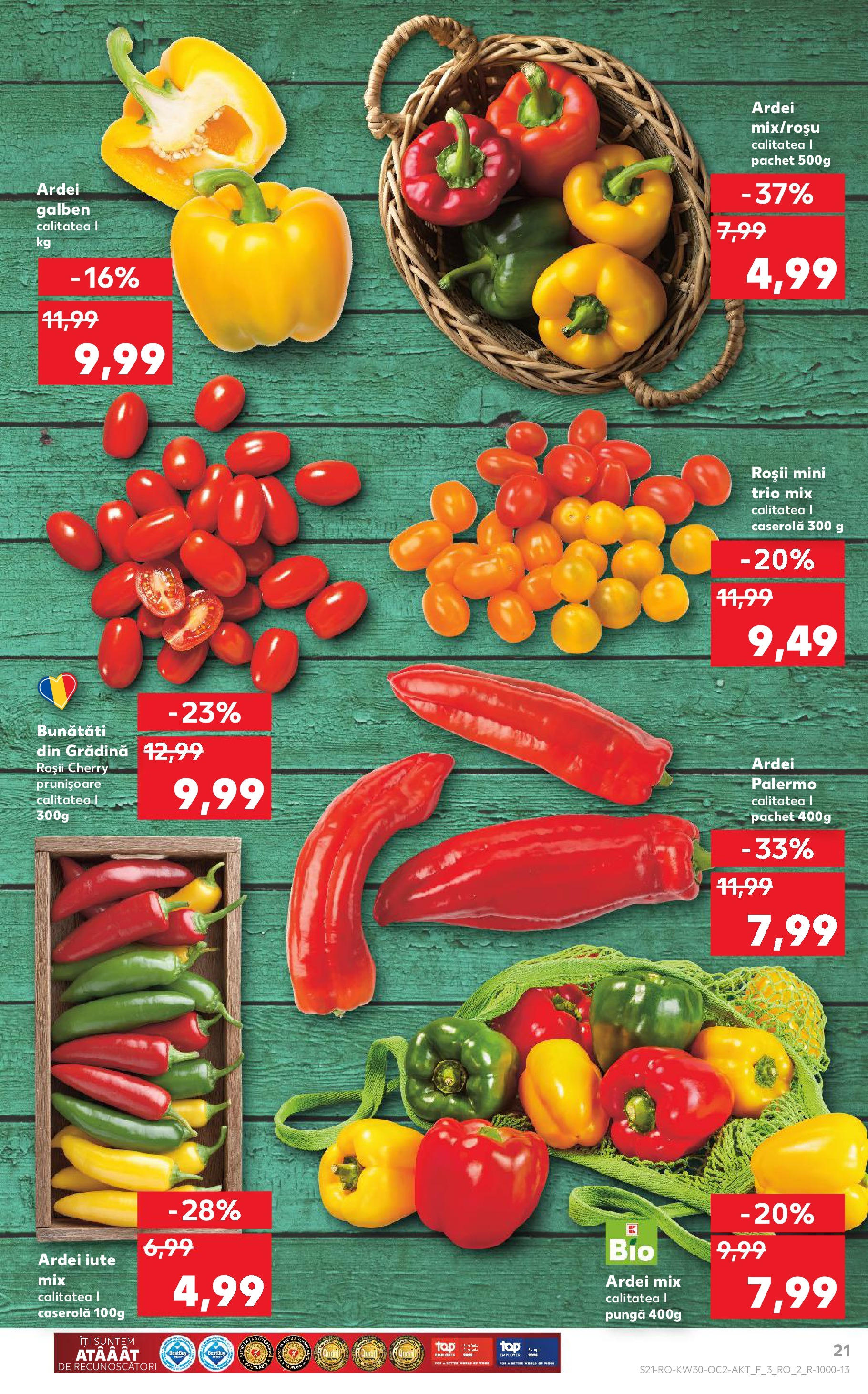 Catalog Kaufland - Galați 22.07.2025 - Revista si Oferta | Pagină: 21 | Produse: Pungă, Ardei, Ardei iute, Roșii