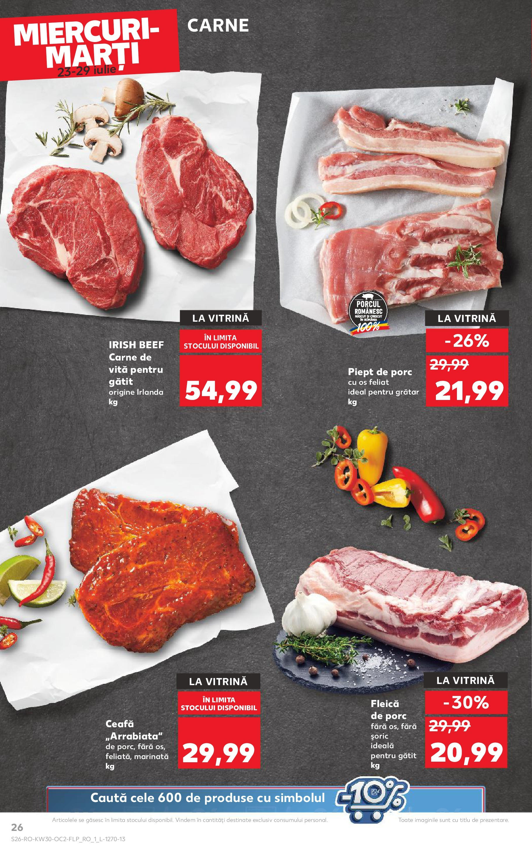 Catalog Kaufland - Deva 23.07.2025 - Revista si Oferta | Pagină: 26 | Produse: Keçeli kalem, Vitrină, Carne De Vită, Fleică