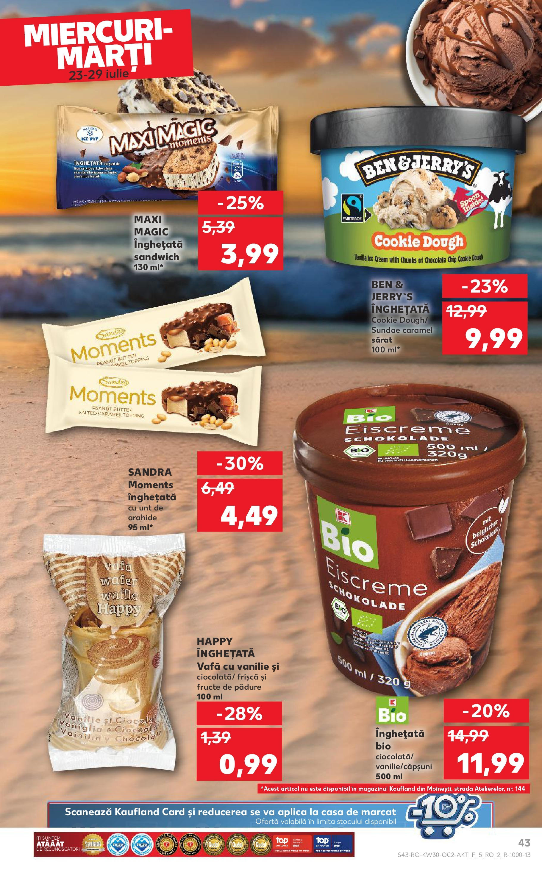 Catalog Kaufland - Galați 22.07.2025 - Revista si Oferta | Pagină: 43 | Produse: Unt de arahide, Frișcă, Înghețată, Fructe