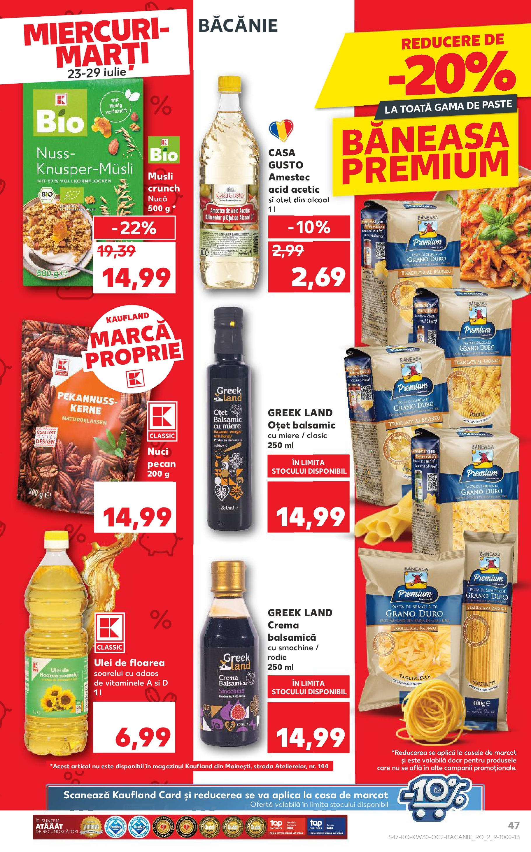 Catalog Kaufland - Galați 22.07.2025 - Revista si Oferta | Pagină: 47 | Produse: Cremă, Ulei, Nuci, Bant