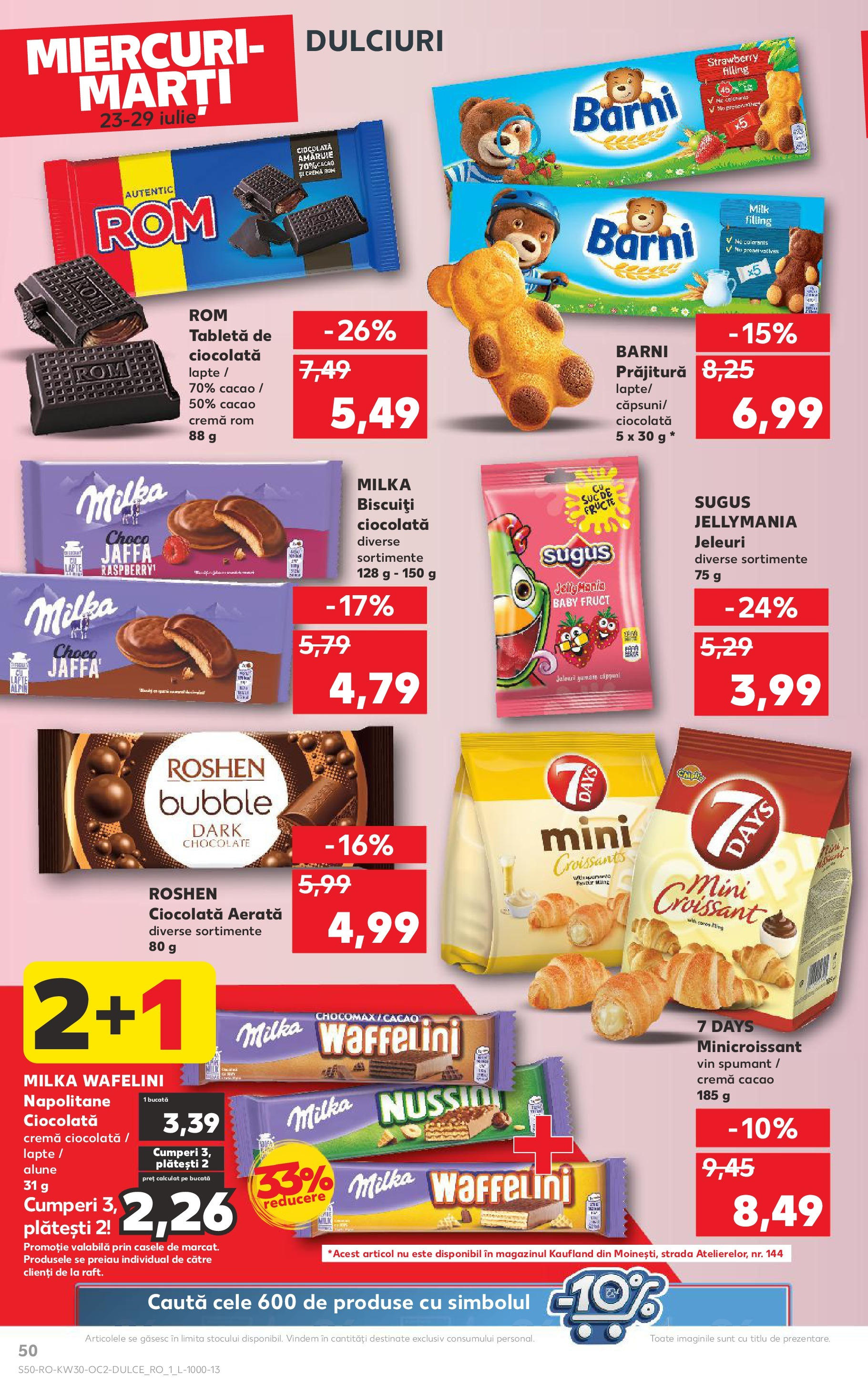 Catalog Kaufland - Galați 22.07.2025 - Revista si Oferta | Pagină: 50 | Produse: Raft, Alune, Lapte, Biscuiți