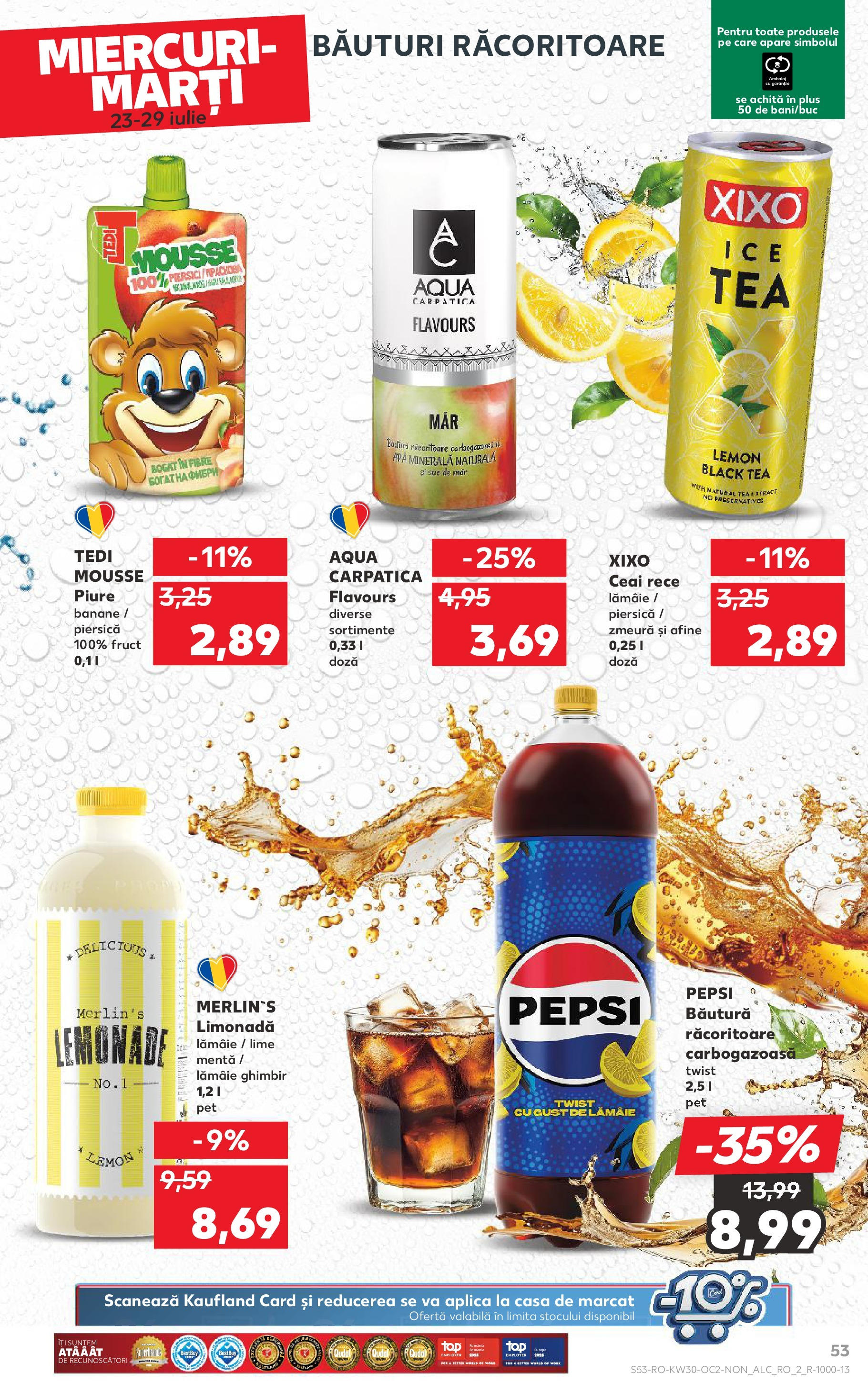 Catalog Kaufland - Galați 22.07.2025 - Revista si Oferta | Pagină: 53 | Produse: Lime, Banane, Ceai, Lămâie