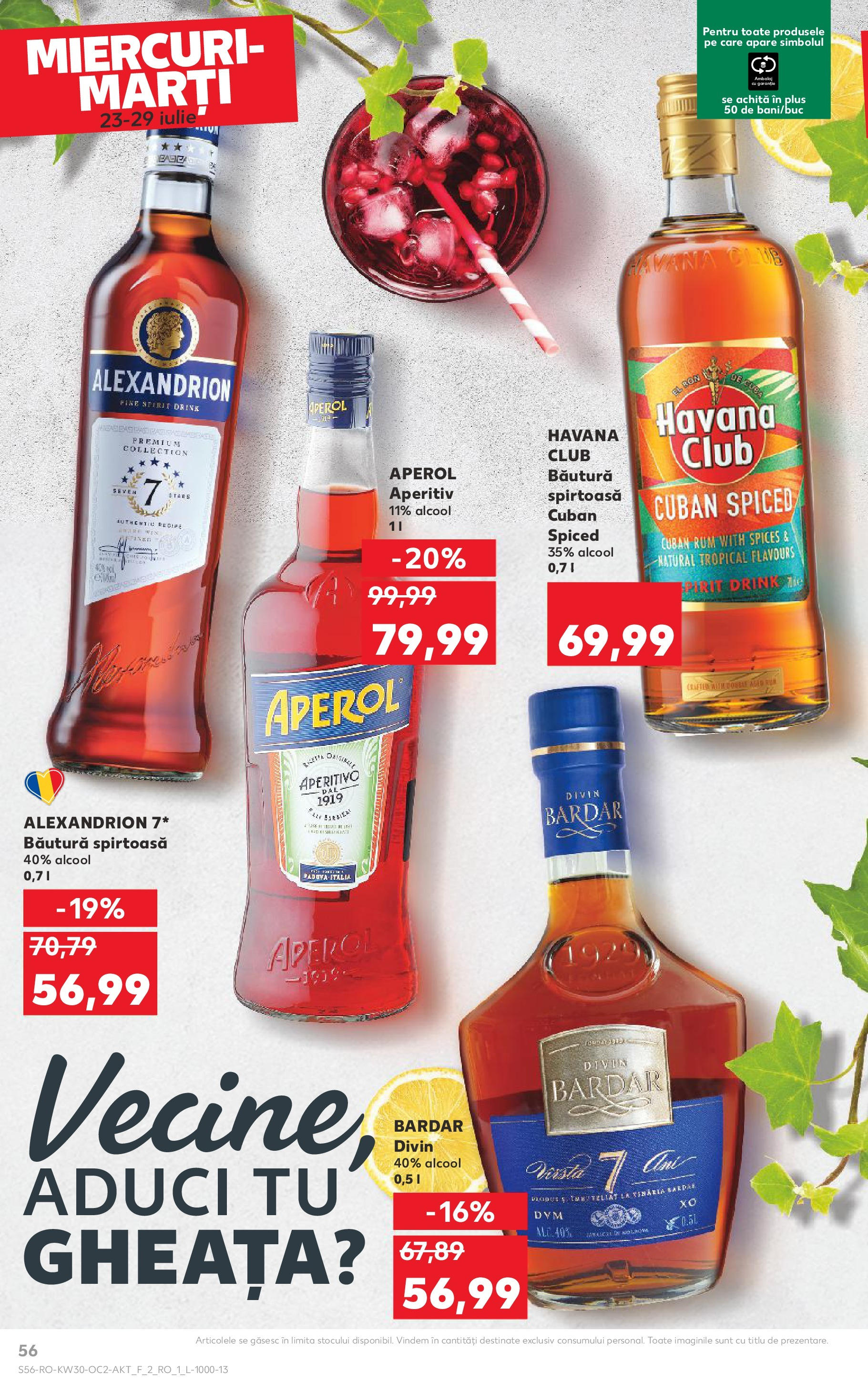 Catalog Kaufland - Galați 22.07.2025 - Revista si Oferta | Pagină: 56 | Produse: Aperol