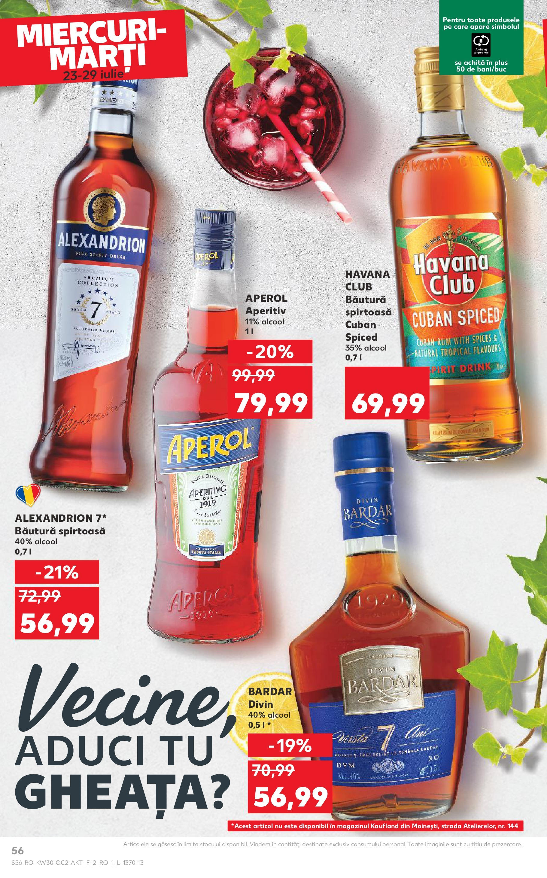 Catalog Kaufland - Alexandria 23.07.2025 || Revista si Oferte | Pagină: 56 | Produse: Aperol Catalog Kaufland - Alexandria 23.07.2025 - Revista si Oferta | Pagină: 56 | Produse: Aperol