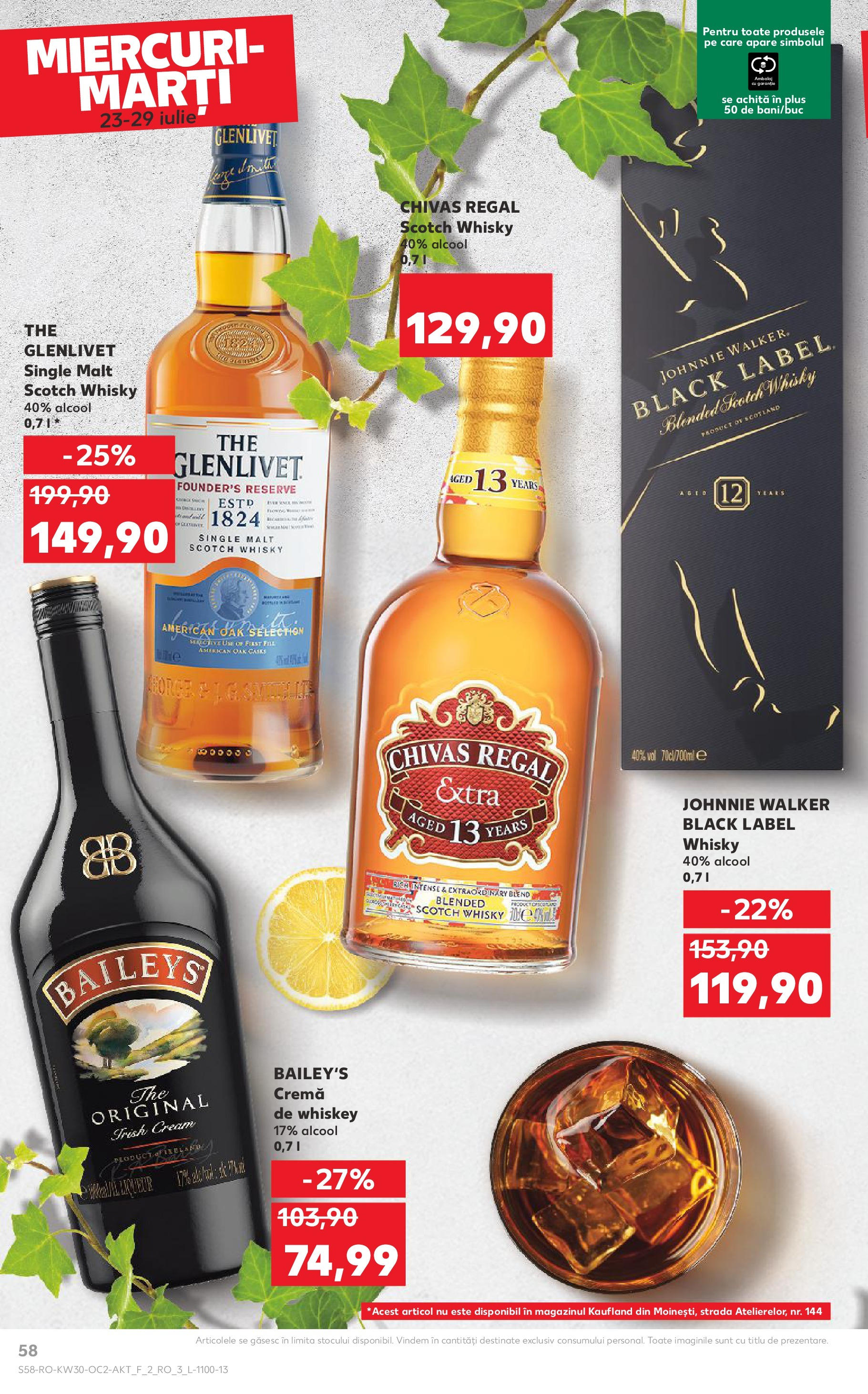 Catalog Kaufland - Ploiești 23.07.2025 - Revista si Oferta | Pagină: 58 | Produse: Cremă, Whiskey