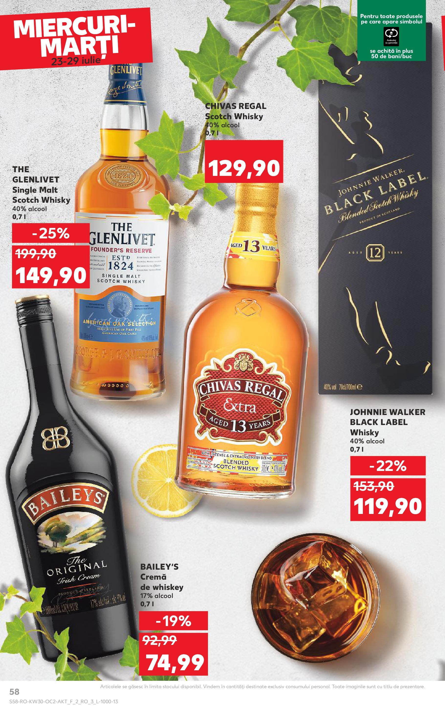 Catalog Kaufland - Galați 22.07.2025 - Revista si Oferta | Pagină: 58 | Produse: Cremă, Whiskey