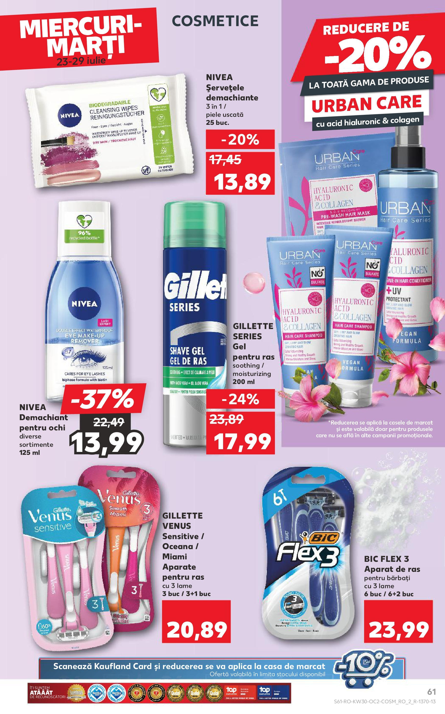 Catalog Kaufland - Alexandria 23.07.2025 || Revista si Oferte | Pagină: 61 | Produse: Șal, Gel de ras, Aparat De Ras, Șervețele demachiante Catalog Kaufland - Alexandria 23.07.2025 - Revista si Oferta | Pagină: 61 | Produse: Șal, Gel de ras, Aparat De Ras, Șervețele demachiante