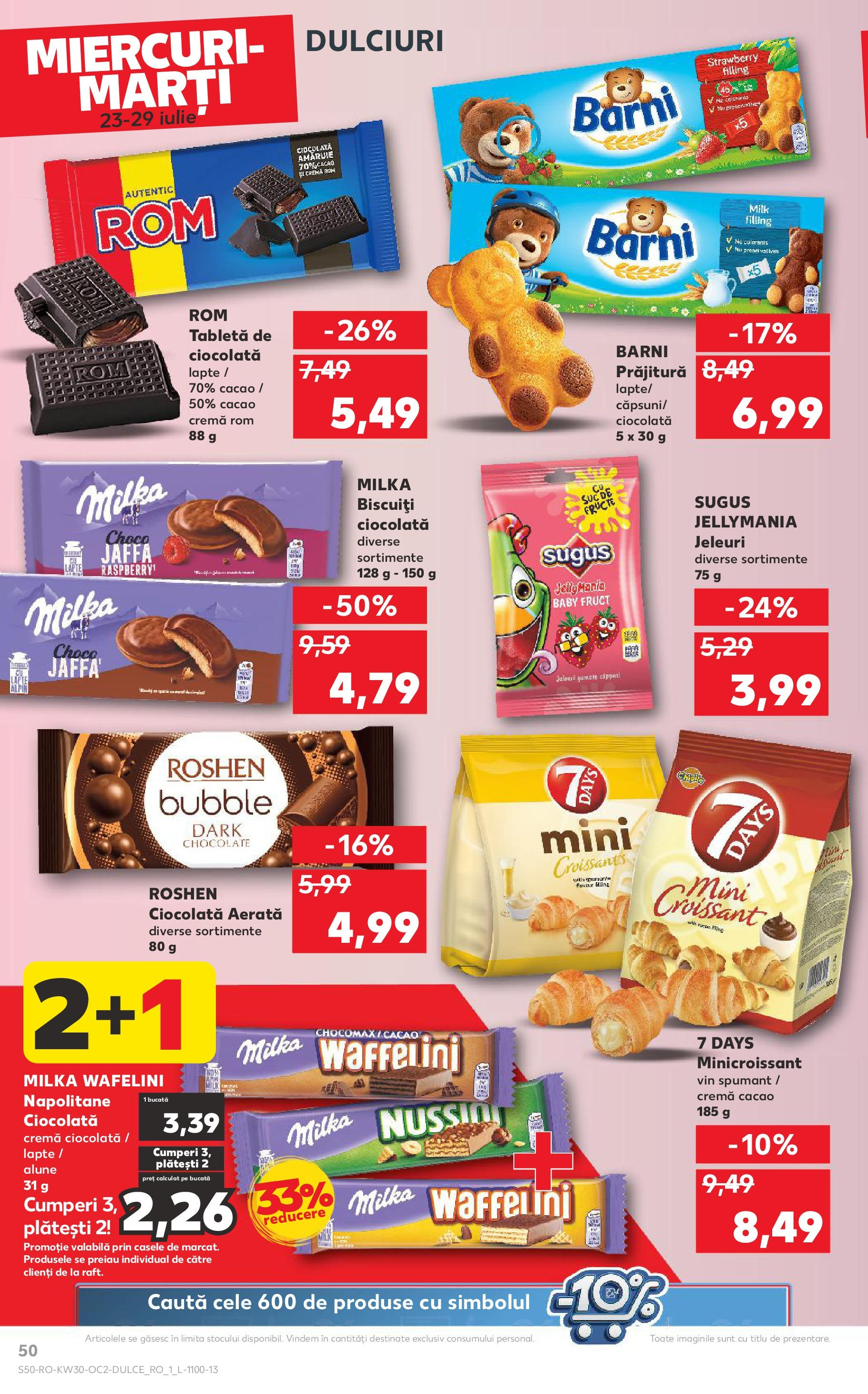Catalog Kaufland - Ploiești 23.07.2025 - Revista si Oferta | Pagină: 50 | Produse: Tabletă, Lapte, Cremă, Cacao