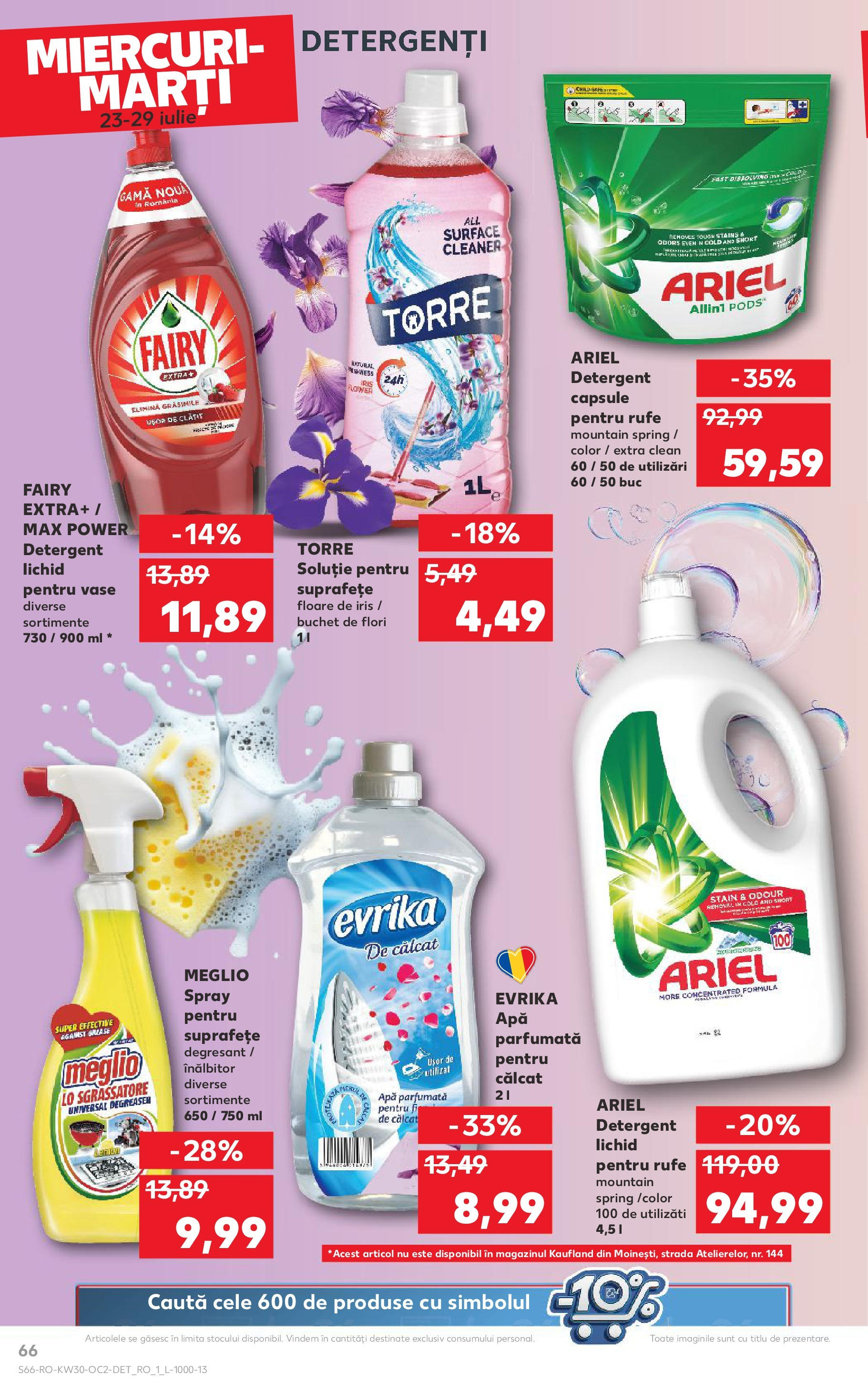 Catalog Kaufland - Galați 22.07.2025 - Revista si Oferta | Pagină: 66 | Produse: Pomelo, Detergent, Apă