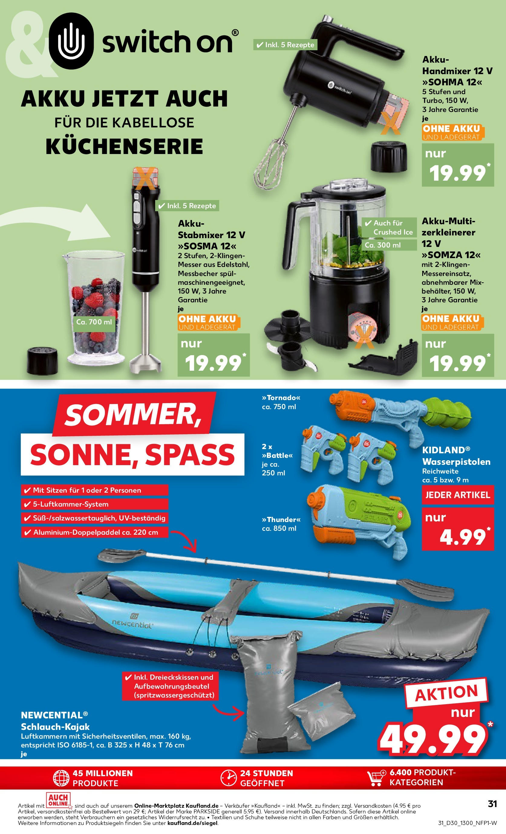 Prospekt Kaufland ab 24.07.2025 » Angebote und Werbung Online | Seite: 31 | Produkte: Mixer, Handmixer, Stabmixer, Ladegerät Prospekt Kaufland ab 24.07.2025 » Angebote Online zum Blättern | Seite: 31 | Produkte: Mixer, Handmixer, Stabmixer, Ladegerät