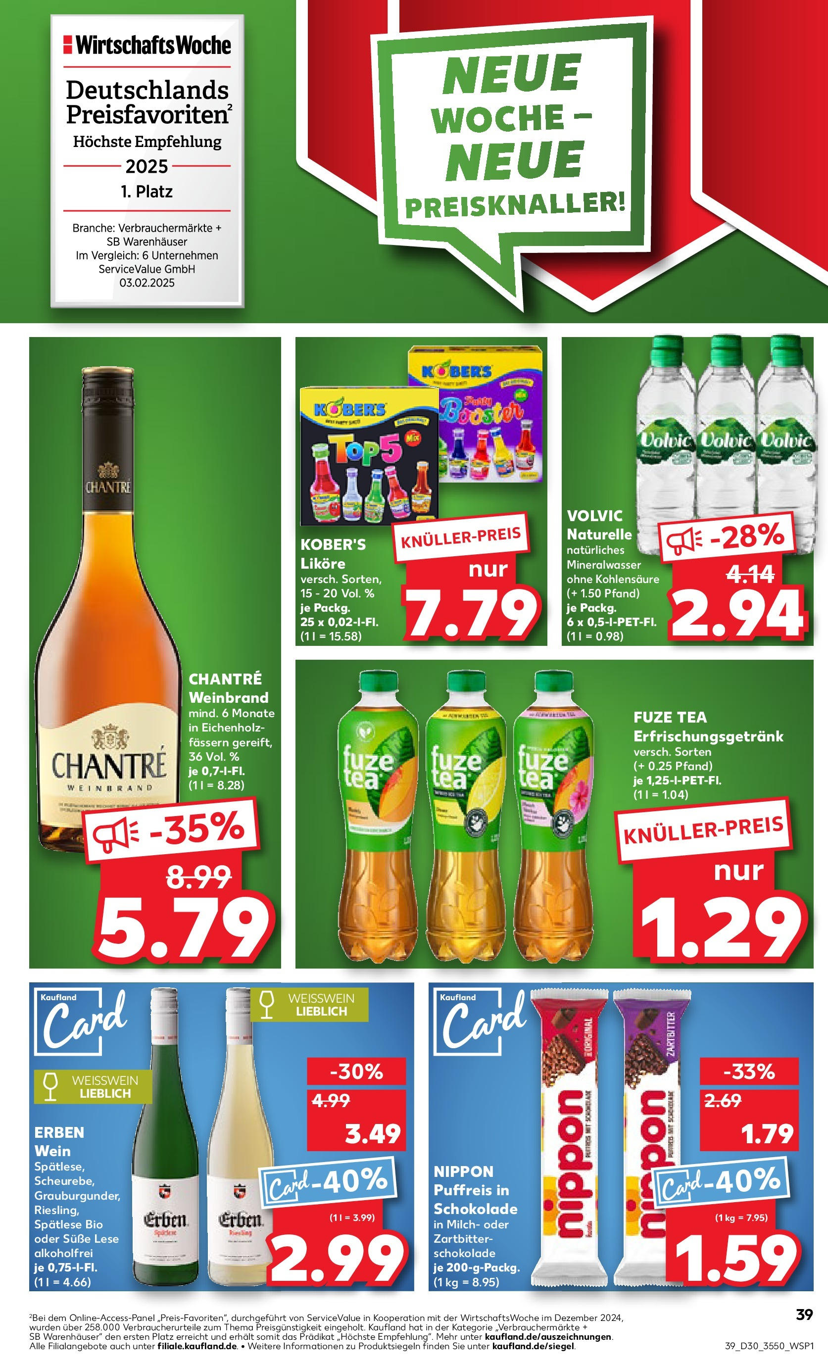 Prospekt Kaufland ab 24.07.2025 » Angebote Online zum Blättern | Seite: 39 | Produkte: Milch, Schokolade, Mineralwasser, Volvic