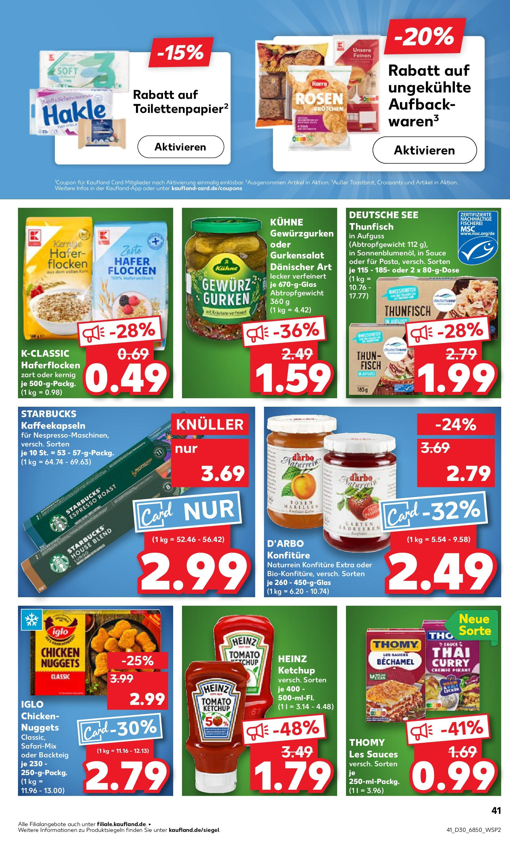 Prospekt Kaufland ab 24.07.2025 » Angebote und Werbung Online | Seite: 41 | Produkte: Heinz ketchup, Iglo, Erdbeeren, Toilettenpapier Prospekt Kaufland ab 24.07.2025 » Angebote Online zum Blättern | Seite: 41 | Produkte: Heinz ketchup, Iglo, Erdbeeren, Toilettenpapier