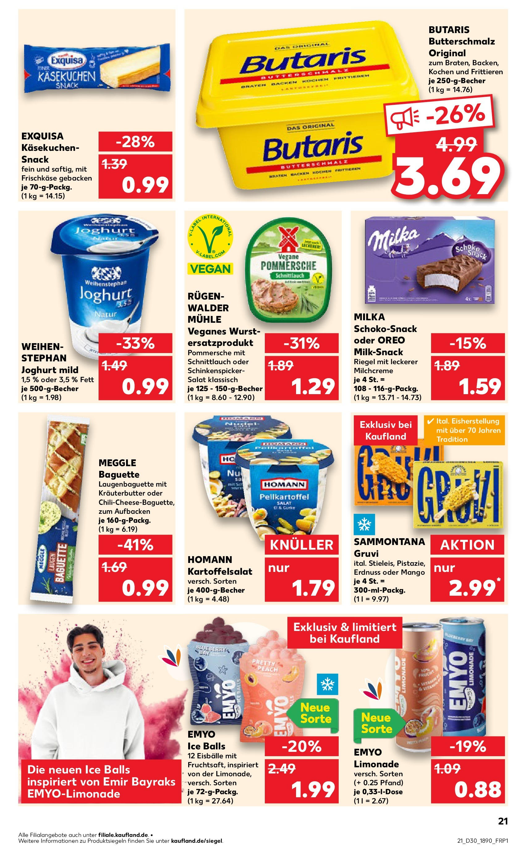 Prospekt Kaufland ab 24.07.2025 » Angebote und Werbung Online | Seite: 21 | Produkte: Joghurt, Kräuterbutter, Limonade, Milka Prospekt Kaufland ab 24.07.2025 » Angebote Online zum Blättern | Seite: 21 | Produkte: Joghurt, Kräuterbutter, Limonade, Milka