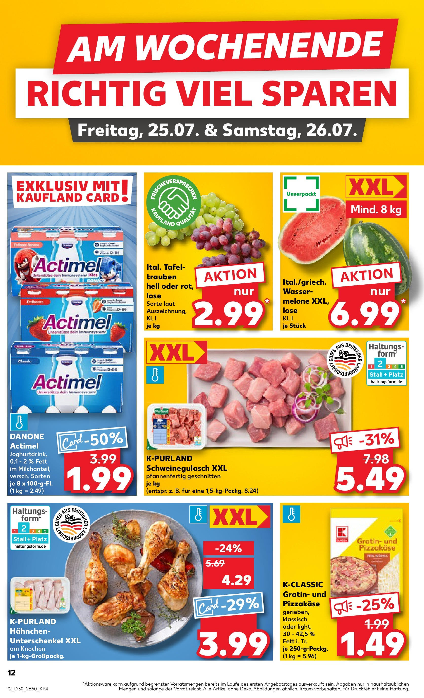 Prospekt Kaufland ab 24.07.2025 » Angebote und Werbung Online | Seite: 12 | Produkte: Hahnchen, Wasser, Wassermelone, Melone Prospekt Kaufland ab 24.07.2025 » Angebote Online zum Blättern | Seite: 12 | Produkte: Hahnchen, Wasser, Wassermelone, Melone