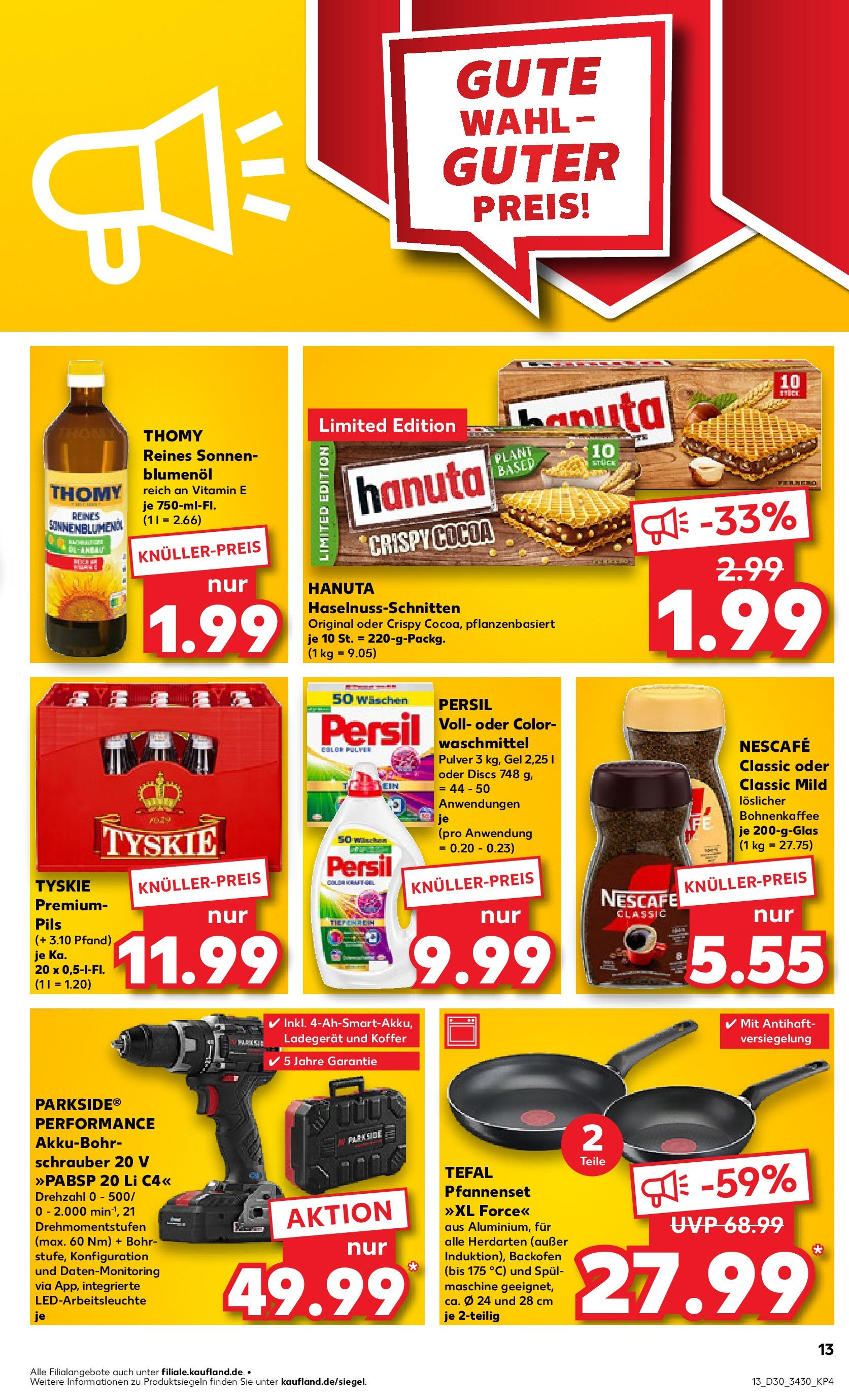 Prospekt Kaufland ab 24.07.2025 » Angebote und Werbung Online | Seite: 13 | Produkte: Tyskie, Waschmittel, Backofen, Persil Prospekt Kaufland ab 24.07.2025 » Angebote Online zum Blättern | Seite: 13 | Produkte: Tyskie, Waschmittel, Backofen, Persil