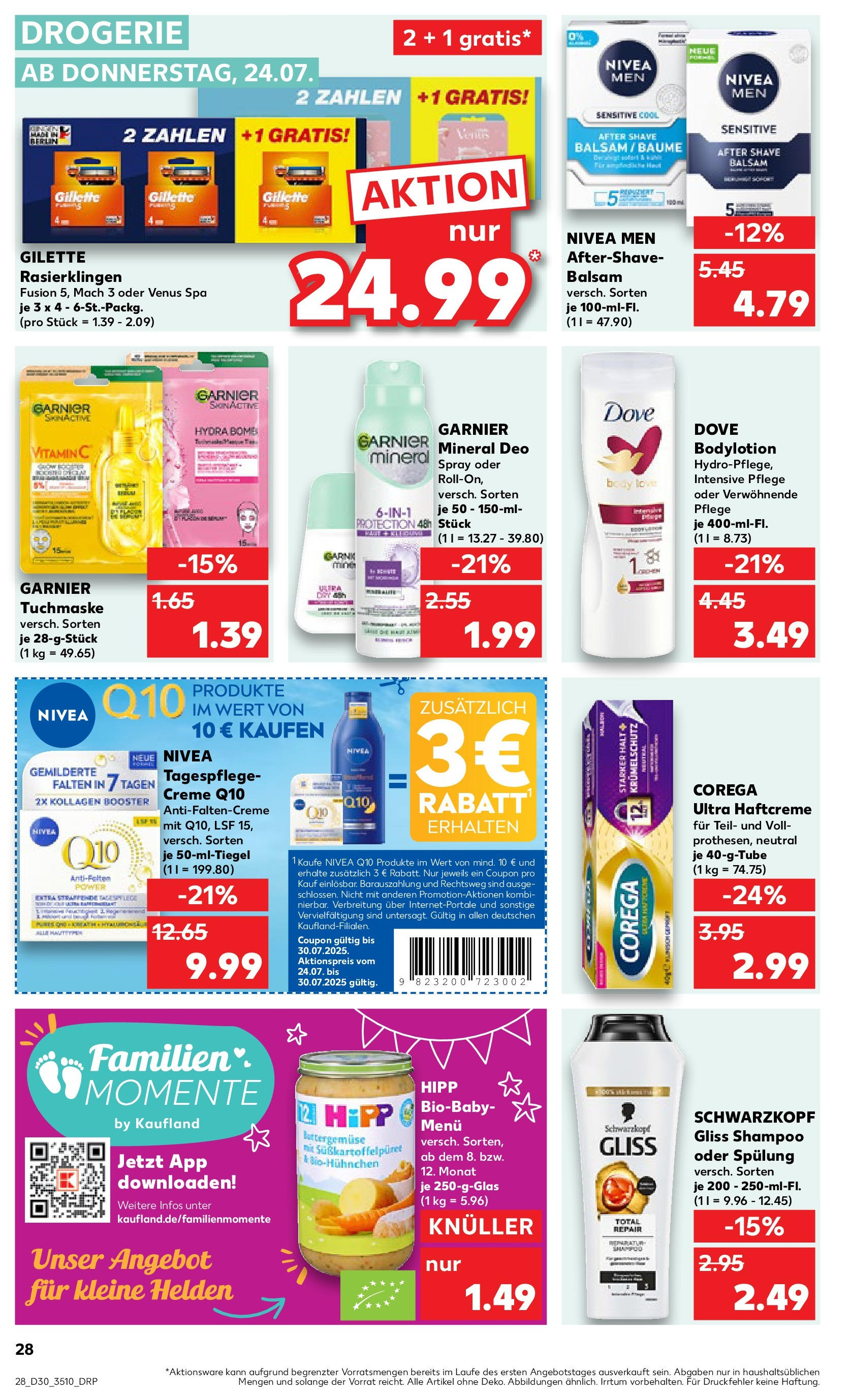 Prospekt Kaufland ab 24.07.2025 » Angebote und Werbung Online | Seite: 28 | Produkte: Spülung, Creme, Body Lotion, Tuchmaske Prospekt Kaufland ab 24.07.2025 » Angebote Online zum Blättern | Seite: 28 | Produkte: Spülung, Creme, Body Lotion, Tuchmaske