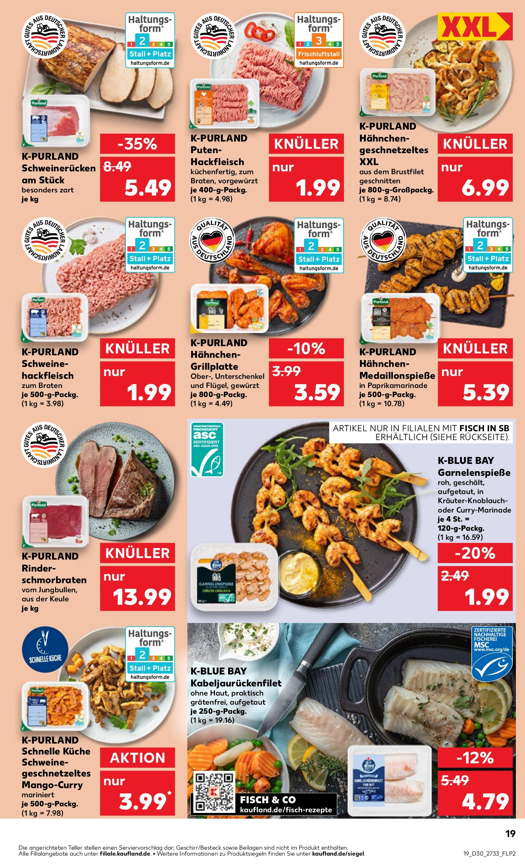 Prospekt Kaufland ab 24.07.2025 » Angebote und Werbung Online | Seite: 19 | Produkte: Grill, Hahnchen, Küche, Hackfleisch Prospekt Kaufland ab 24.07.2025 » Angebote Online zum Blättern | Seite: 19 | Produkte: Grill, Hahnchen, Küche, Hackfleisch