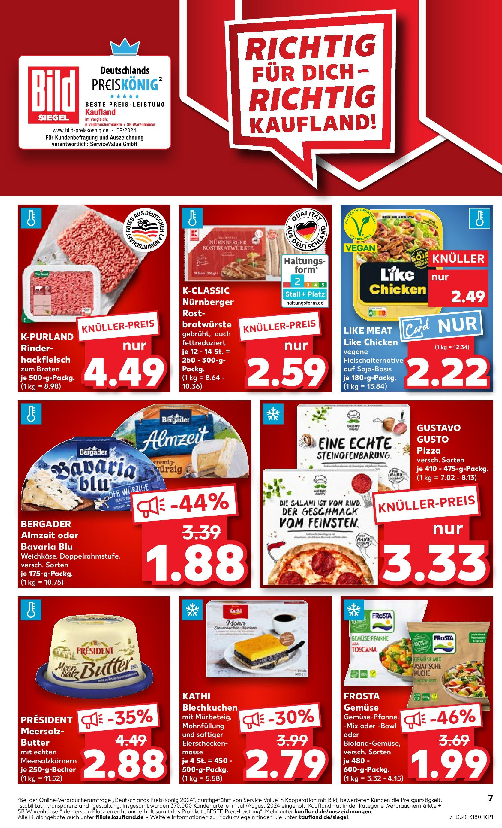 Prospekt Kaufland ab 24.07.2025 » Angebote und Werbung Online | Seite: 7 | Produkte: Gustavo gusto, Frosta, Like meat, Salami Prospekt Kaufland ab 24.07.2025 » Angebote Online zum Blättern | Seite: 7 | Produkte: Gustavo gusto, Frosta, Like meat, Salami