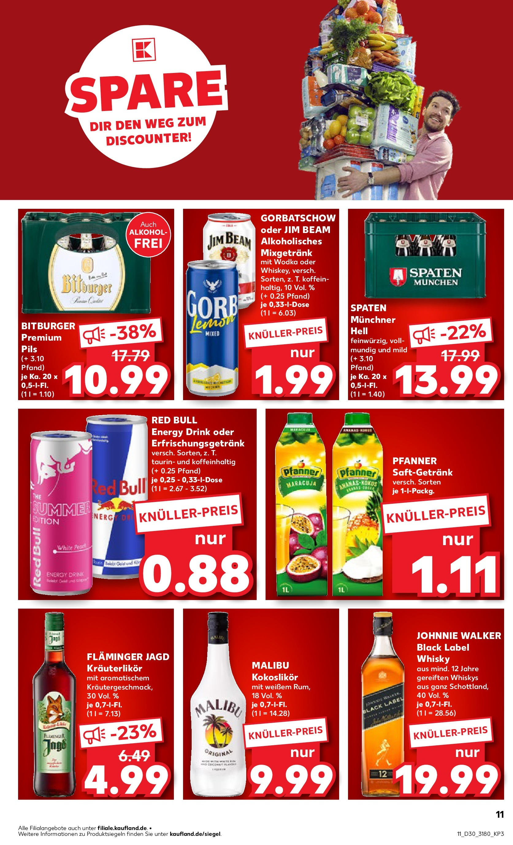 Prospekt Kaufland ab 24.07.2025 » Angebote und Werbung Online | Seite: 11 | Produkte: Whisky, Jim beam, Energy, Wodka Prospekt Kaufland ab 24.07.2025 » Angebote Online zum Blättern | Seite: 11 | Produkte: Whisky, Jim beam, Energy, Wodka