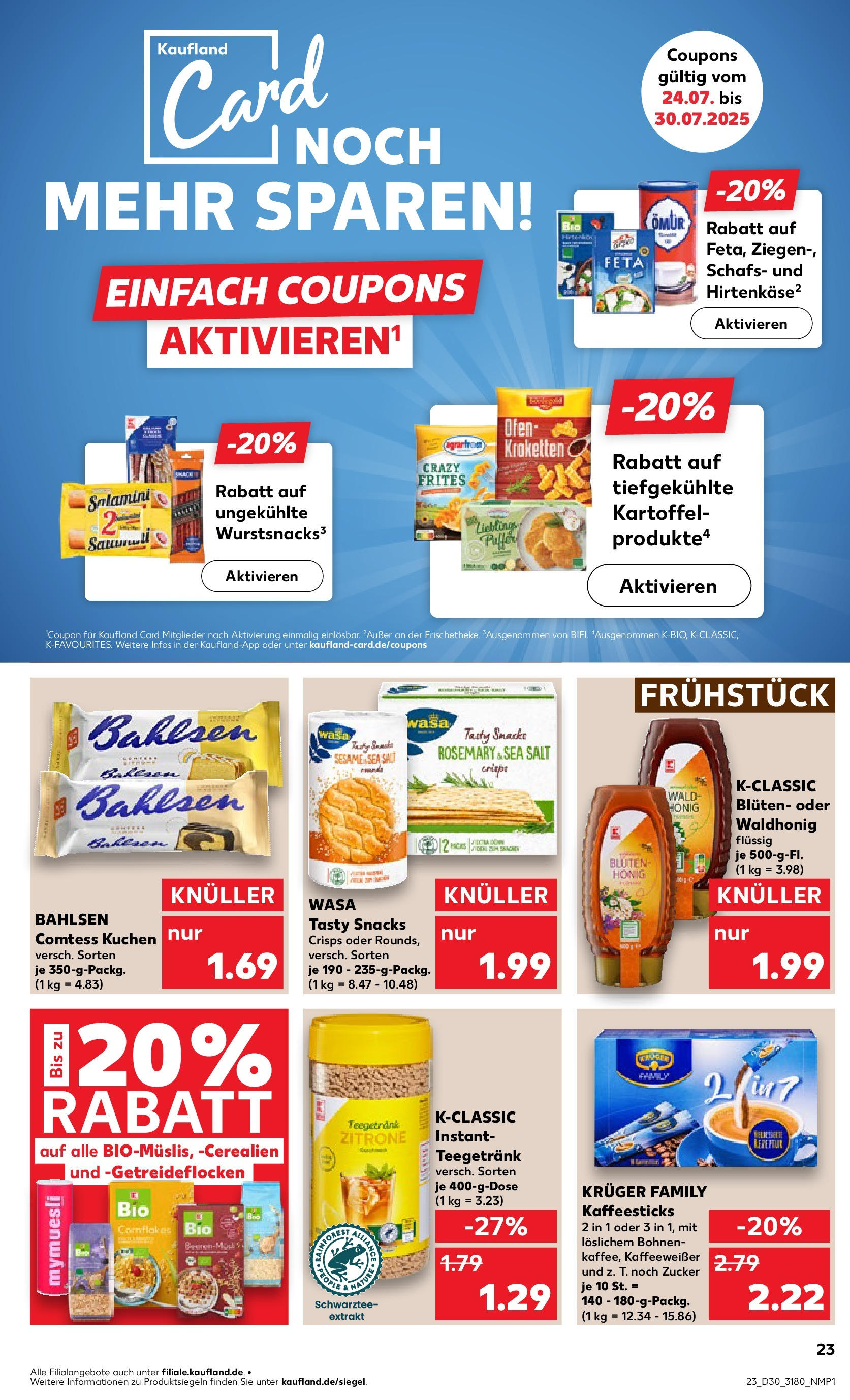 Prospekt Kaufland ab 24.07.2025 » Angebote und Werbung Online | Seite: 23 | Produkte: Feta, Zucker, Zitrone, Kuchen Prospekt Kaufland ab 24.07.2025 » Angebote Online zum Blättern | Seite: 23 | Produkte: Feta, Zucker, Zitrone, Kuchen