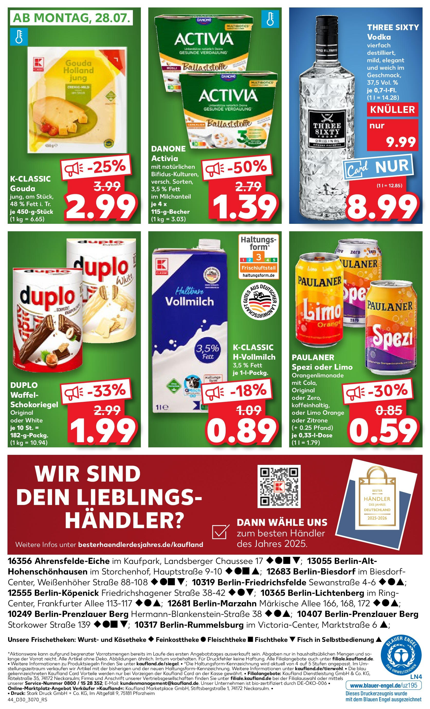 Prospekt Kaufland ab 24.07.2025 » Angebote und Werbung Online | Seite: 44 | Produkte: Musli, Paulaner spezi, Gouda, Zitrone Prospekt Kaufland ab 24.07.2025 » Angebote Online zum Blättern | Seite: 44 | Produkte: Musli, Paulaner spezi, Gouda, Zitrone