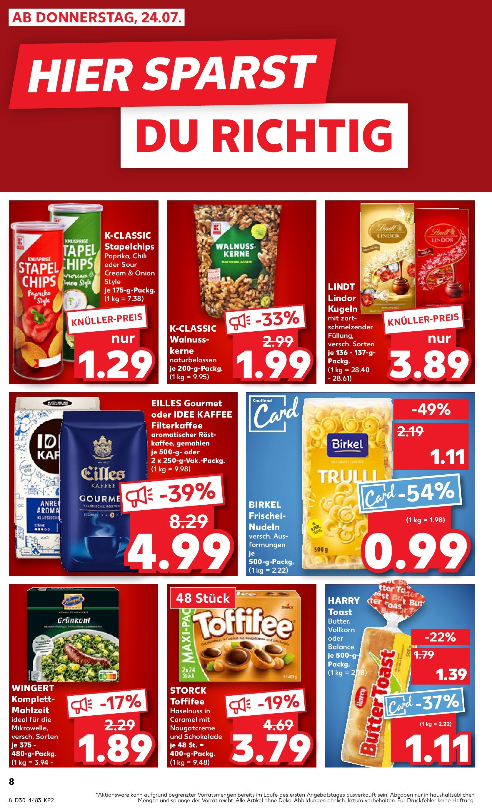 Prospekt Kaufland ab 24.07.2025 » Angebote und Werbung Online | Seite: 8 | Produkte: Idee kaffee, Butter, Schokolade, Chili Prospekt Kaufland ab 24.07.2025 » Angebote Online zum Blättern | Seite: 8 | Produkte: Idee kaffee, Butter, Schokolade, Chili