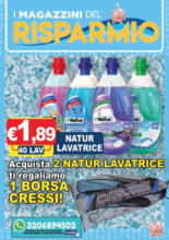 Acquista 2 Natur Lavatrice ti regaliamo 1 Borsa Cressi!