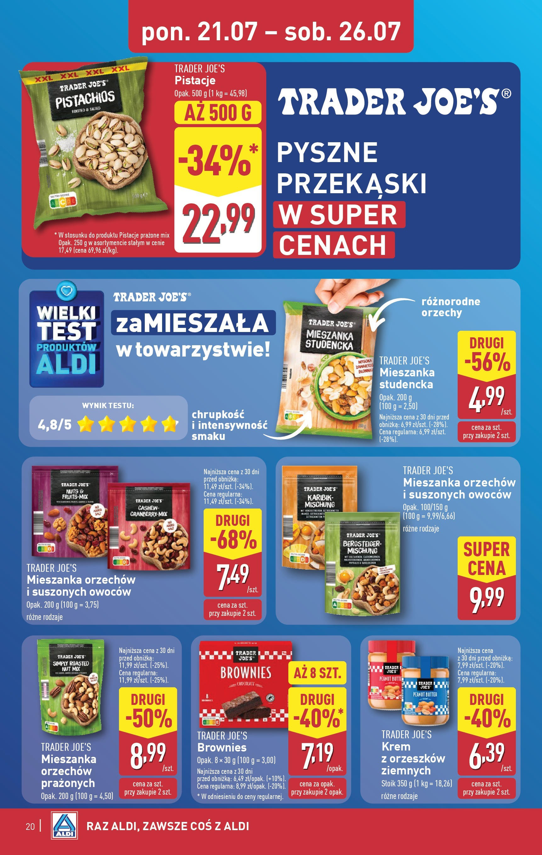 Aldi Gazetka od 21.07.2025 - Ulotka PDF, promocje | Strona: 20 | Produkty: Orzechy, Krem