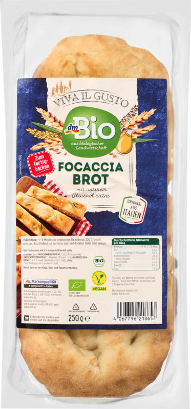 dmBio Focaccia Brot