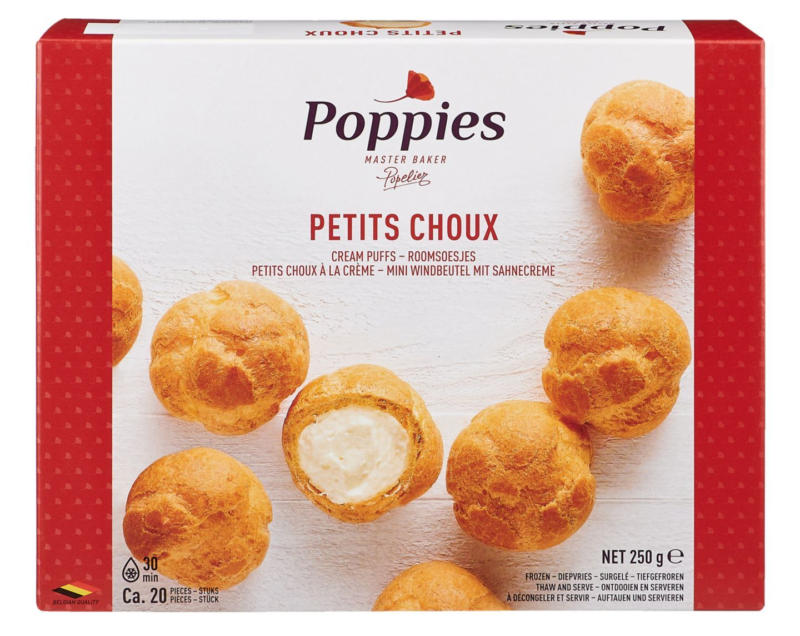 Poppies Еклери с ванилов пълнеж замразени