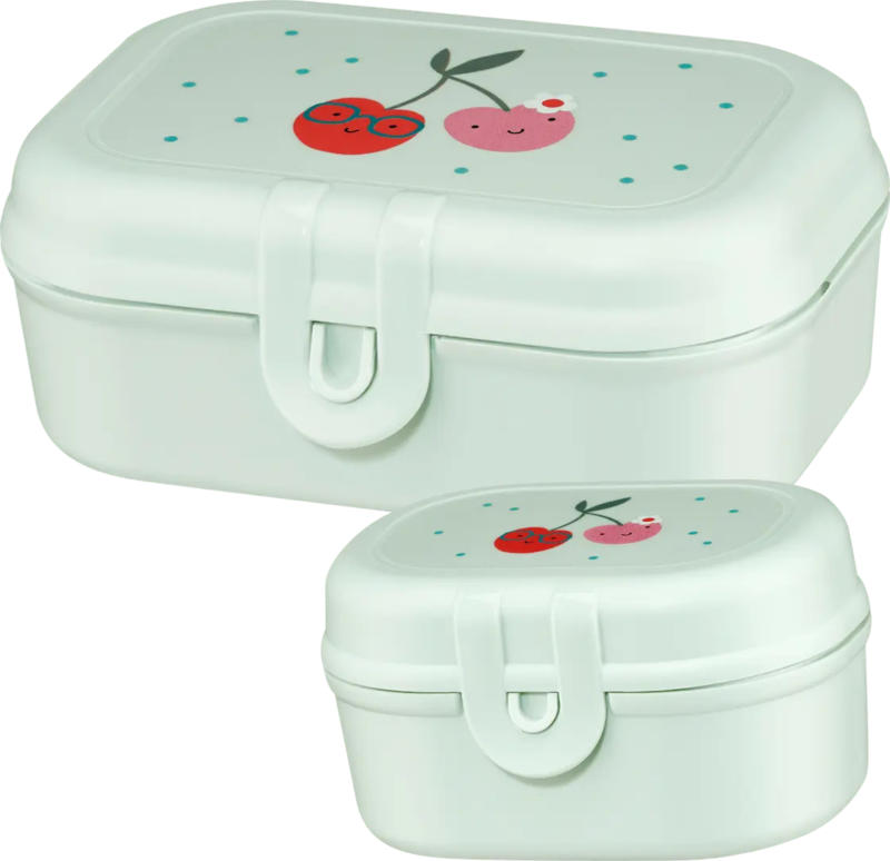babylove Brotdose Set mint Kirschen für Unterwegs
