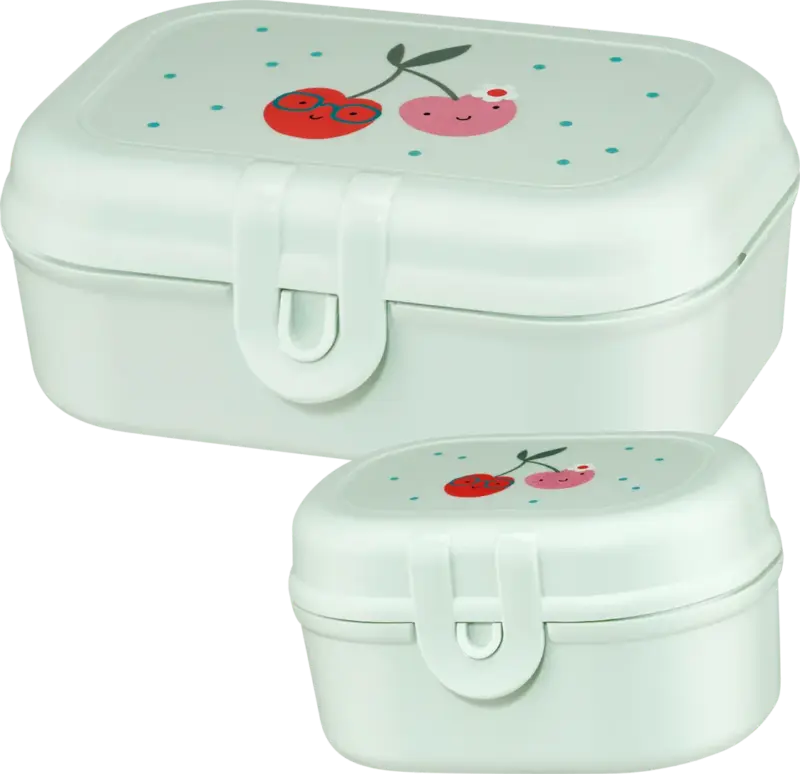 babylove Brotdose Set mint Kirschen für Unterwegs