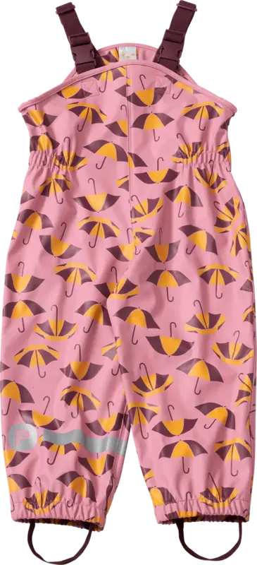 PUSBLU Regenhose mit Schirm-Muster, rosa, Gr. 98/104