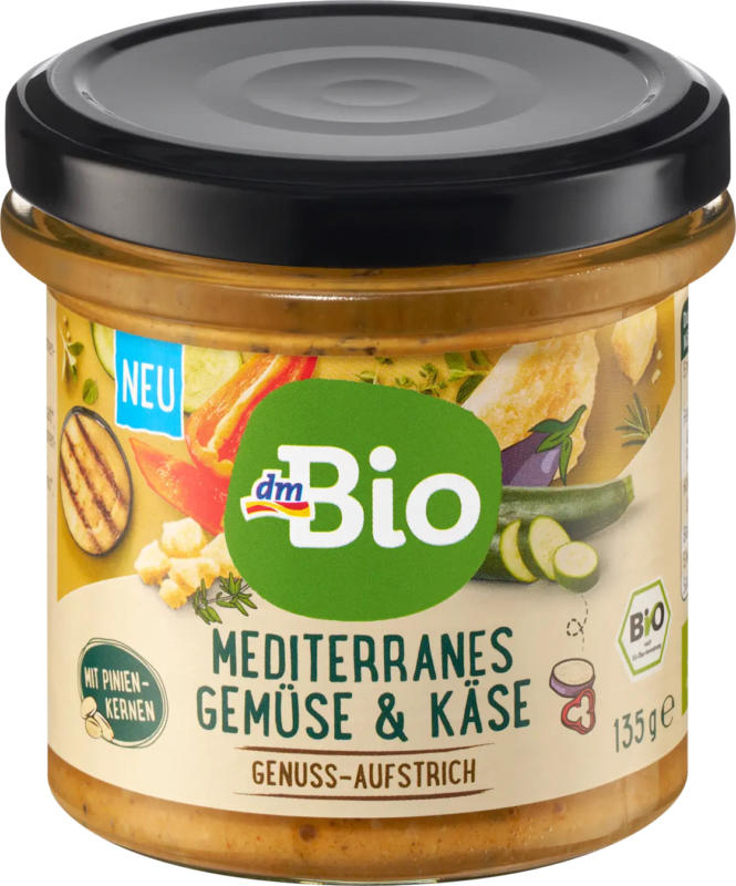 dmBio Brotaufstrich, Mediterranes Gemüse & Käse