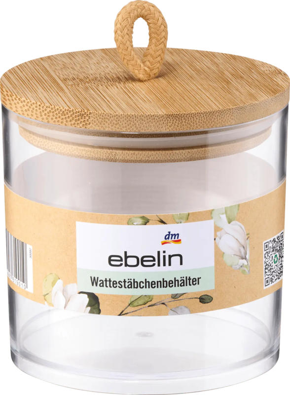 ebelin Wattestäbchenbehälter transparent