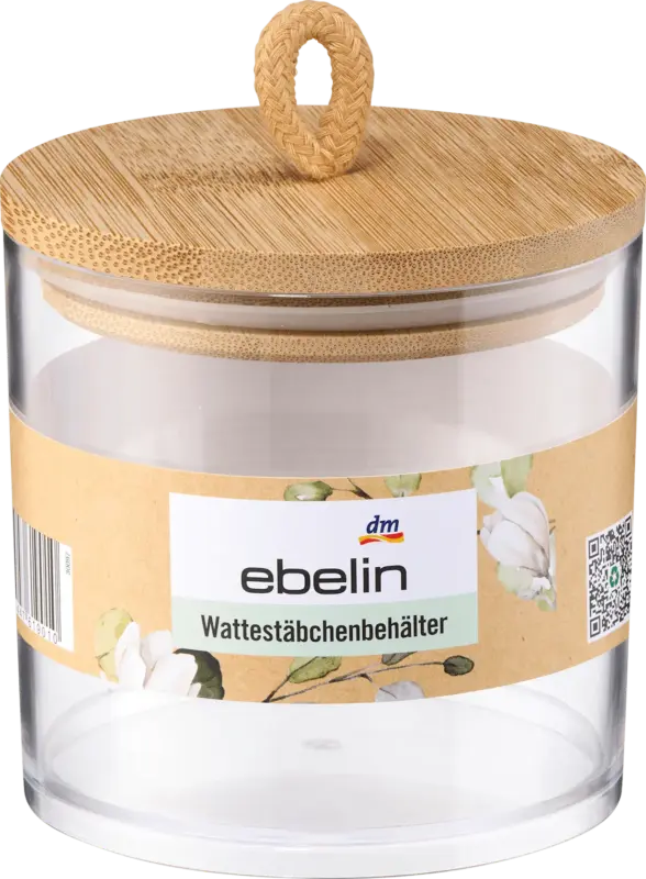 ebelin Wattestäbchenbehälter transparent