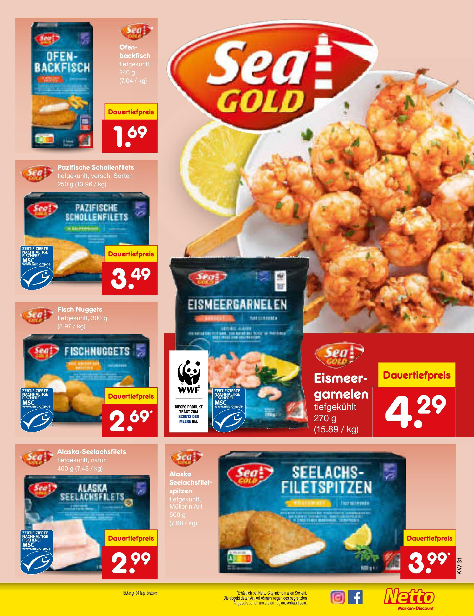 Netto Marken-Discount prospekt Gemmingen	 (ab 27.07.2025) » Angebote | Seite: 24 | Produkte: Ofen, Garnelen, Fisch