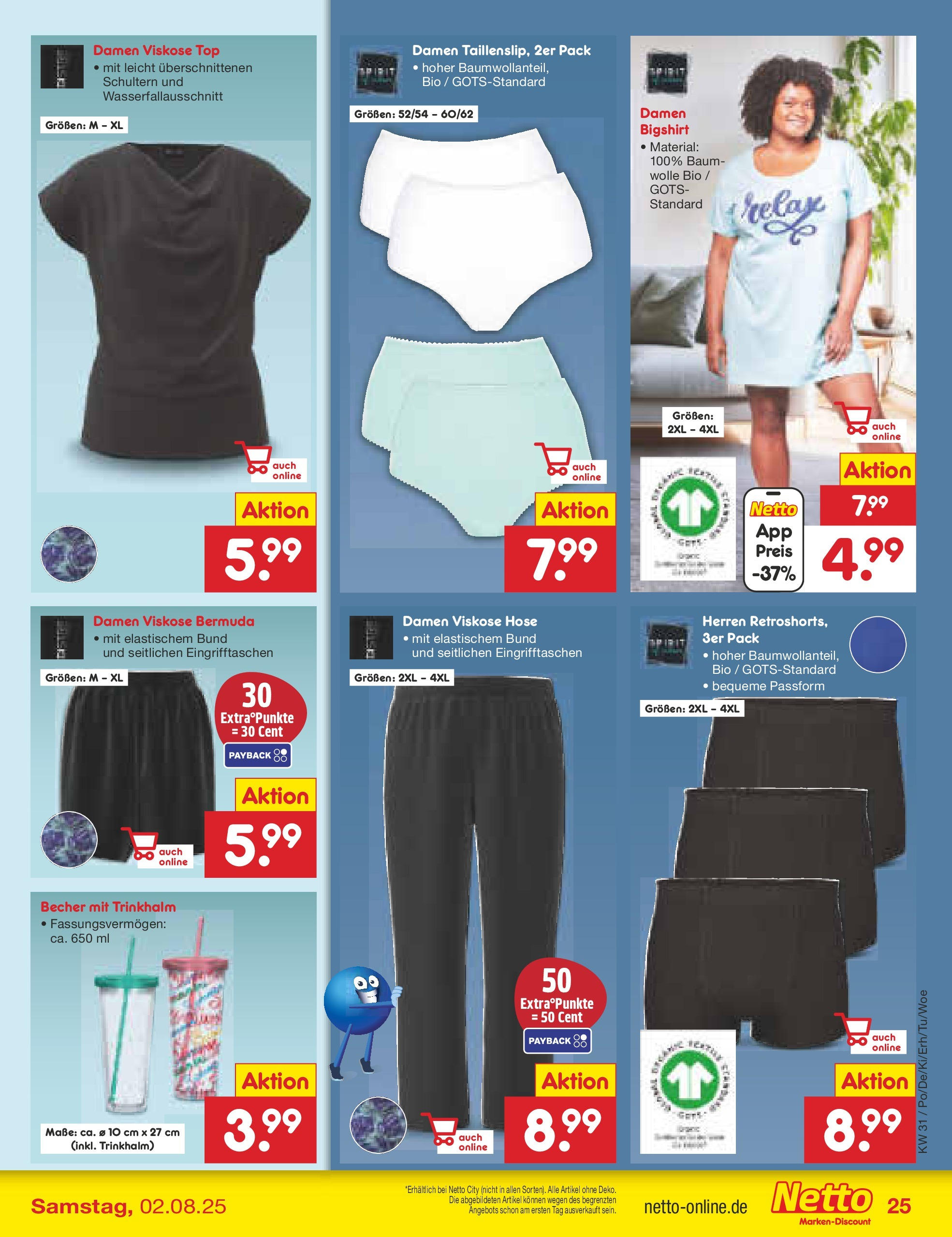 Netto Marken-Discount prospekt Gemmingen	 (ab 27.07.2025) » Angebote | Seite: 43 | Produkte: Top, Bermuda, Hose