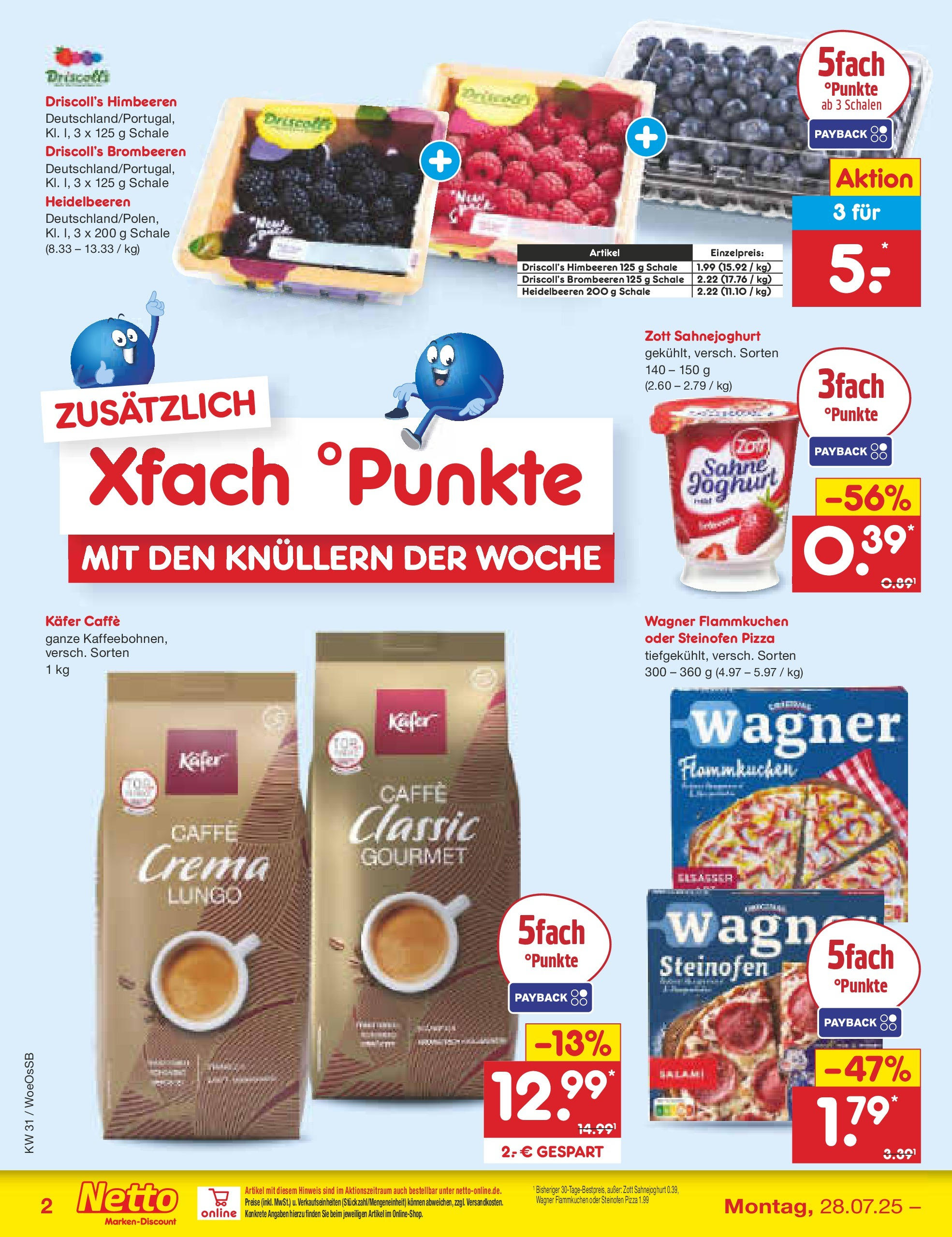 Netto Marken-Discount prospekt Gemmingen	 (ab 27.07.2025) » Angebote | Seite: 2 | Produkte: Joghurt, Salami, Pizza, Sahne