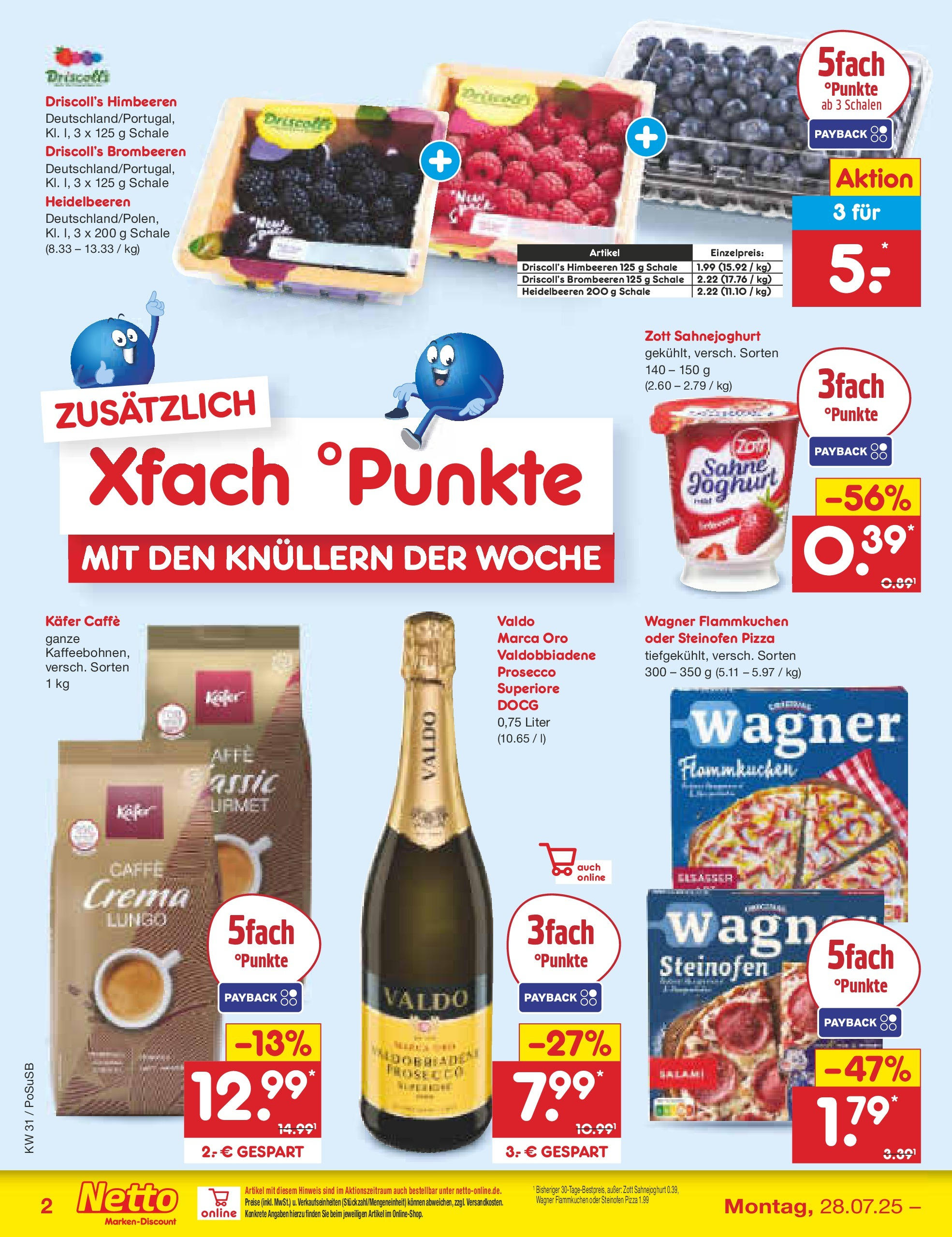 Netto Marken-Discount prospekt Regensburg (ab 28.07.2025) » Angebote | Seite: 2 | Produkte: Himbeeren, Joghurt, Prosecco, Sahne Netto Marken-Discount prospekt Regensburg (ab 28.07.2025) » Angebote | Seite: 2 | Produkte: Himbeeren, Joghurt, Prosecco, Sahne