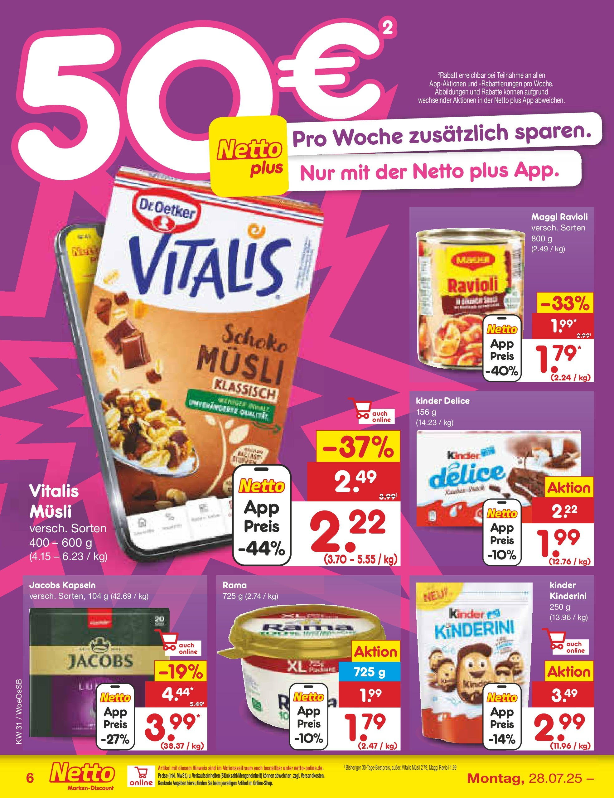 Netto Marken-Discount prospekt Gemmingen	 (ab 27.07.2025) » Angebote | Seite: 8 | Produkte: Musli, Rama, Maggi