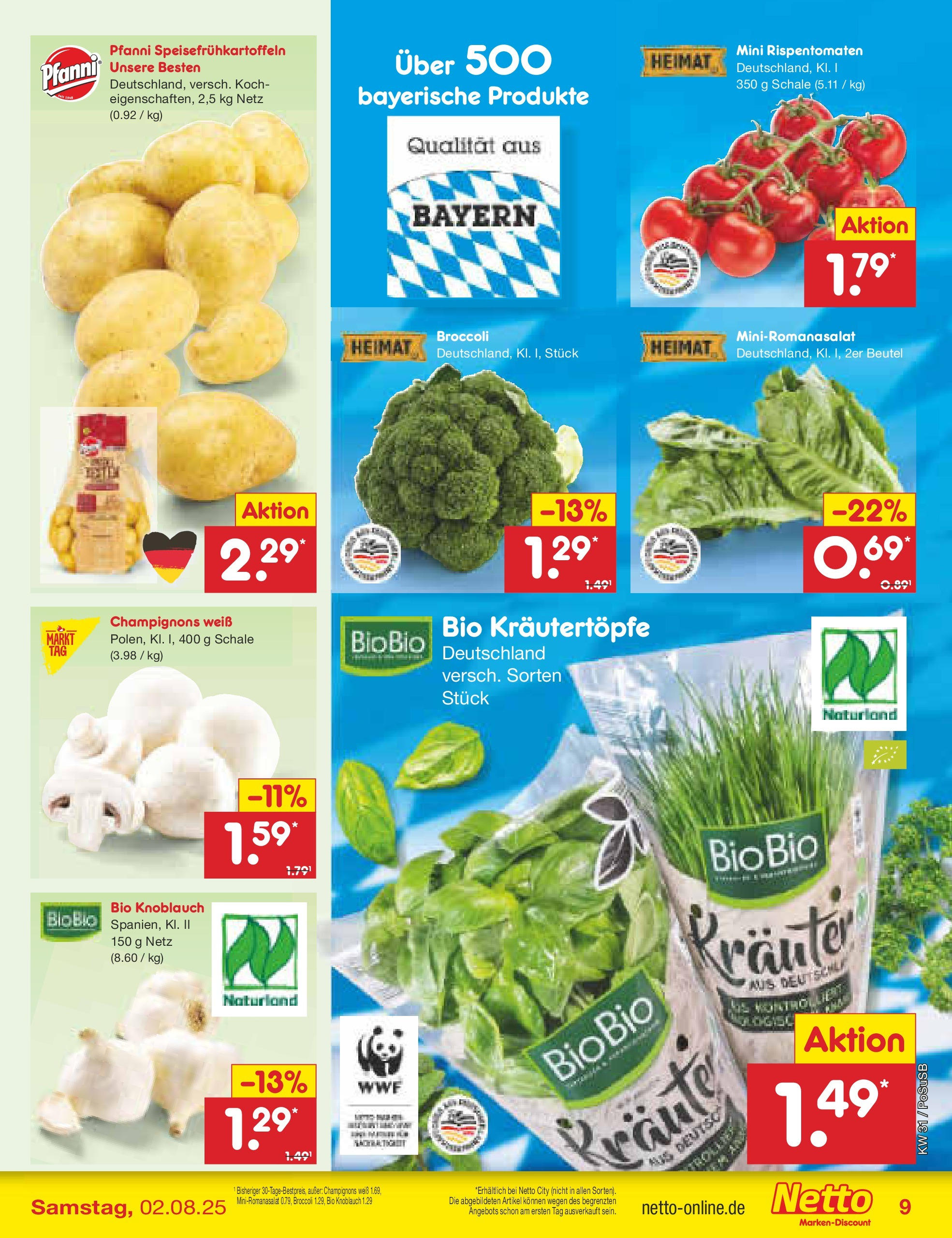 Netto Marken-Discount prospekt Regensburg (ab 28.07.2025) » Angebote | Seite: 13 | Produkte: Champignons, Knoblauch Netto Marken-Discount prospekt Regensburg (ab 28.07.2025) » Angebote | Seite: 13 | Produkte: Champignons, Knoblauch